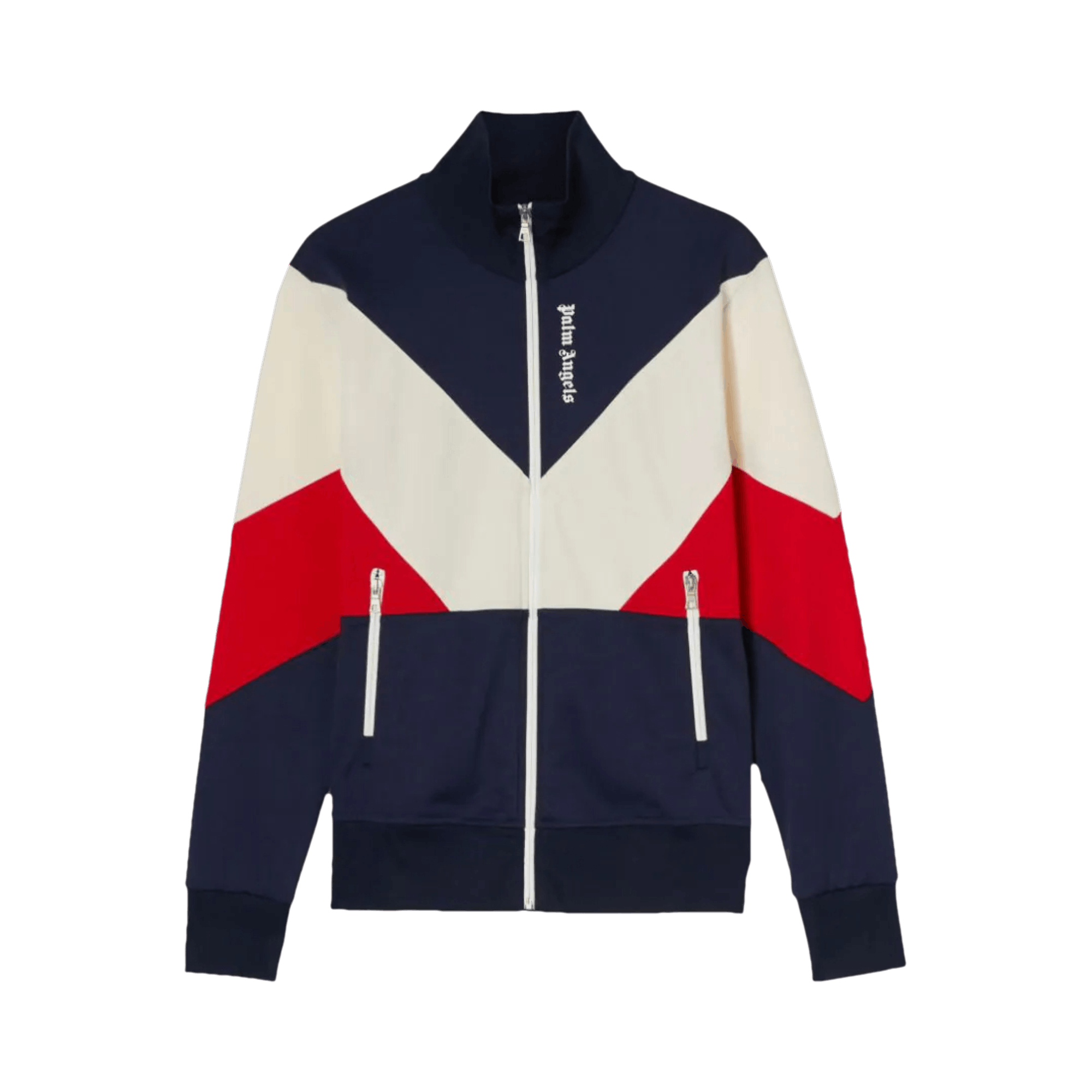 Palm Angels V Colorblock Track Jacket 'Navy Blue/White'