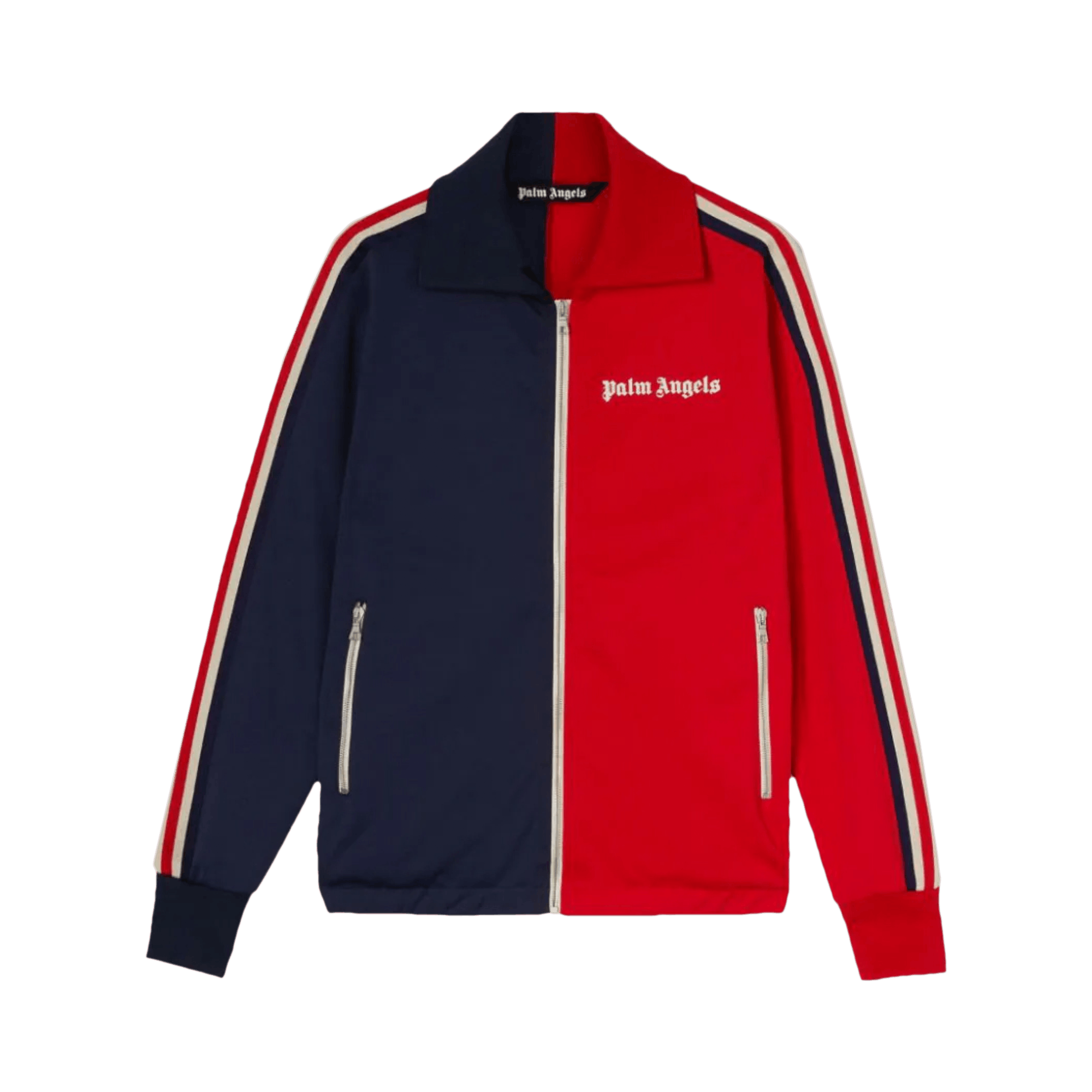 Palm Angels Two Tone Track Jacket 'Red/Off White'