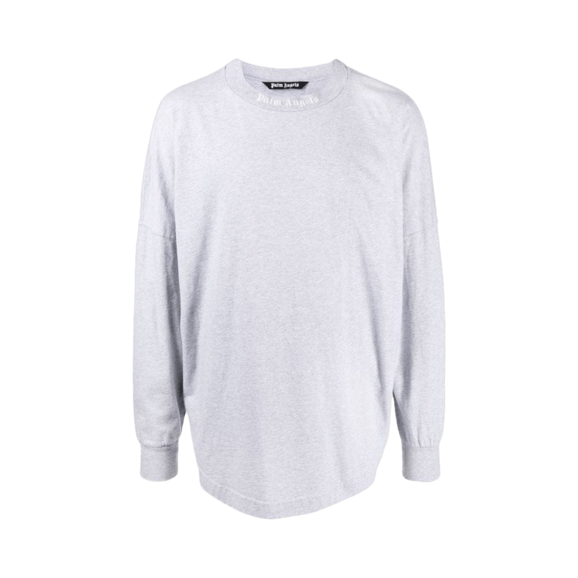 Palm Angels Classic Logo Over Long-Sleeve Tee 'Grey Melange'