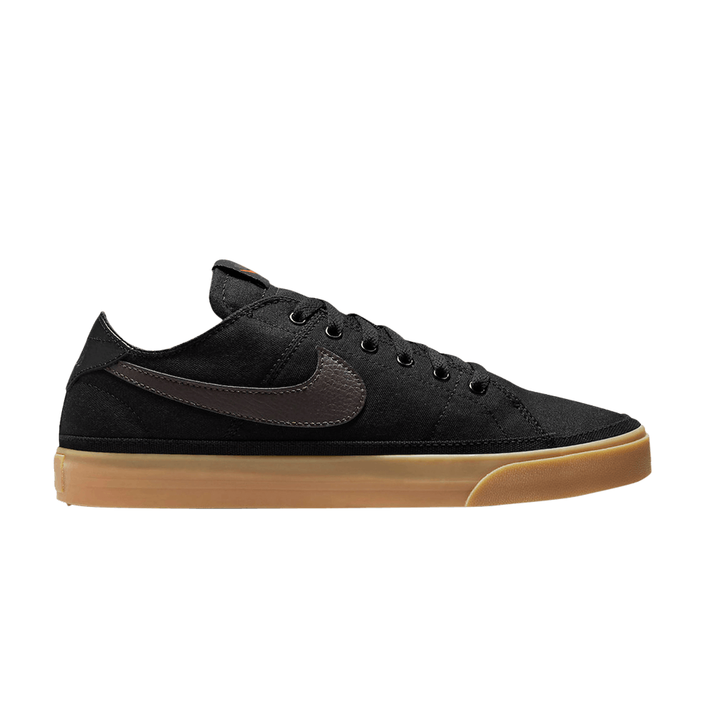 Pre-owned Nike Court Legacy Canvas 'black Gum'