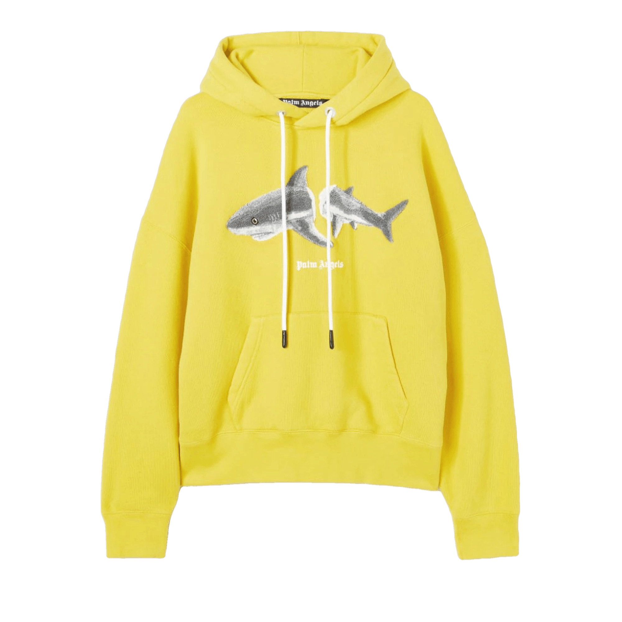 Palm Angels Shark Hoodie 'Yellow/Grey'