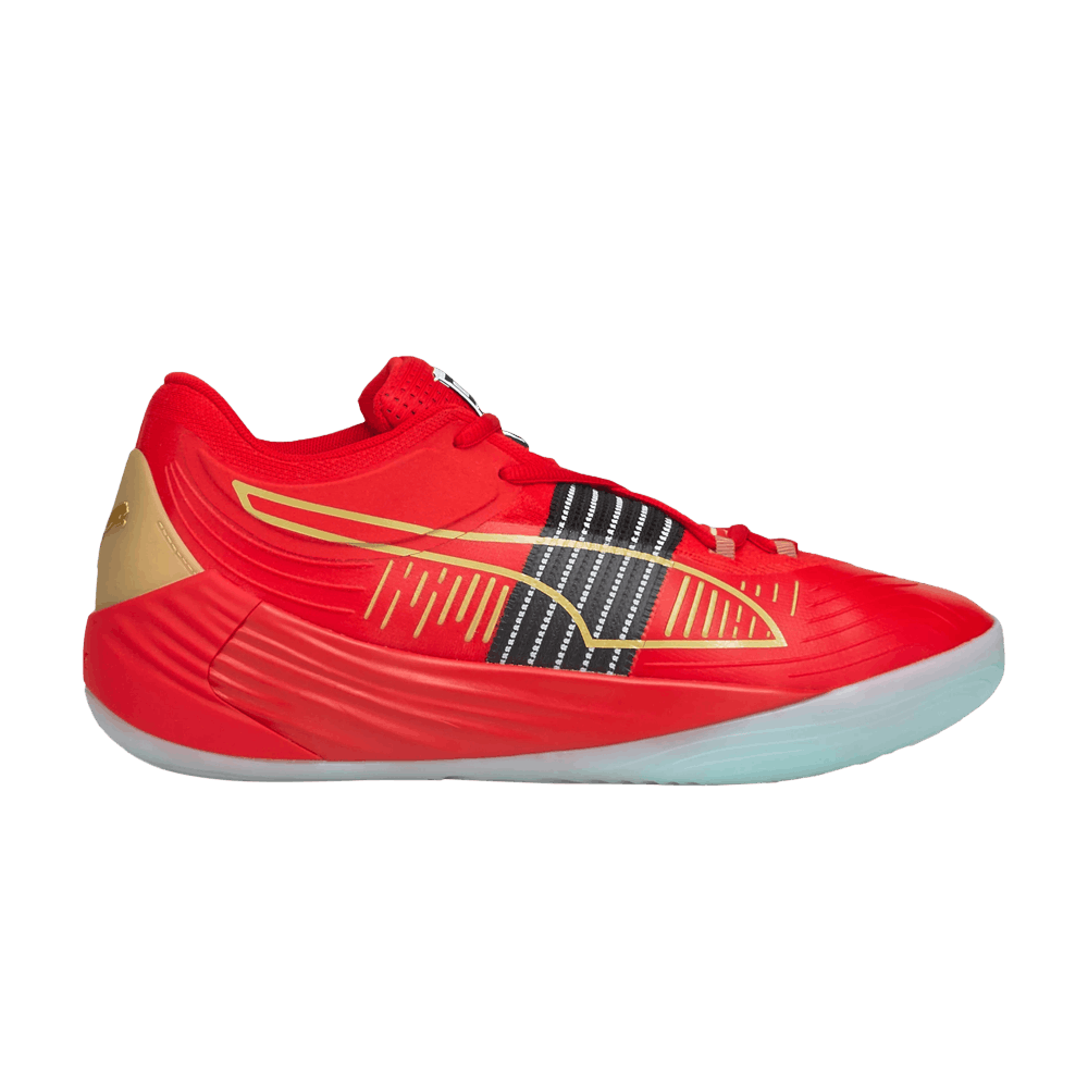 Pre-owned Puma Fusion Nitro 'high Risk Red Team Gold'