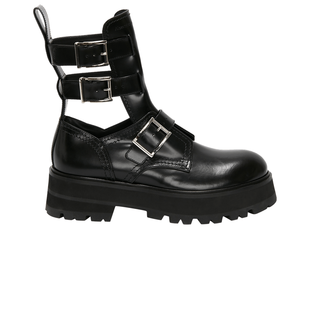 ★ Alexander McQueen ネックウォーマー ブラック Black Leather harness Alexander McQueen