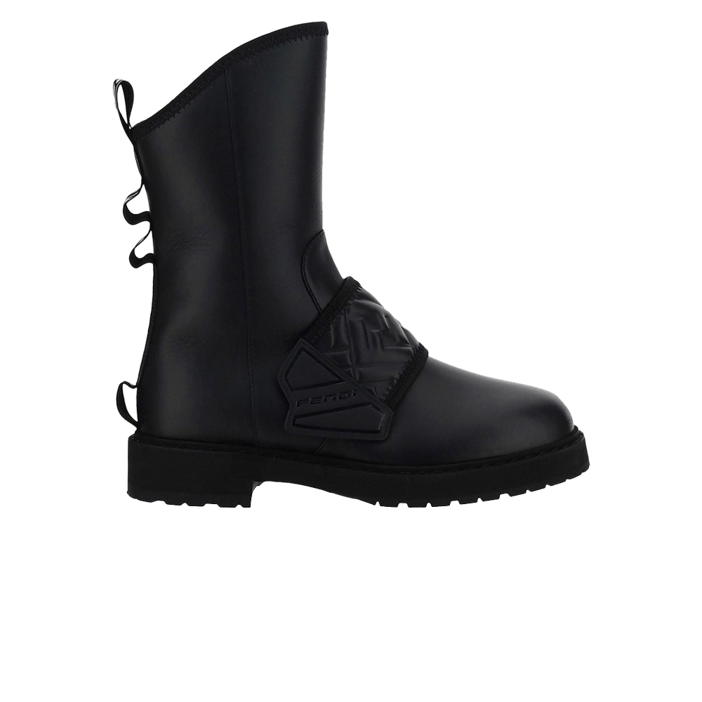 Fendi Wmns Leather Biker Boot 'Black'