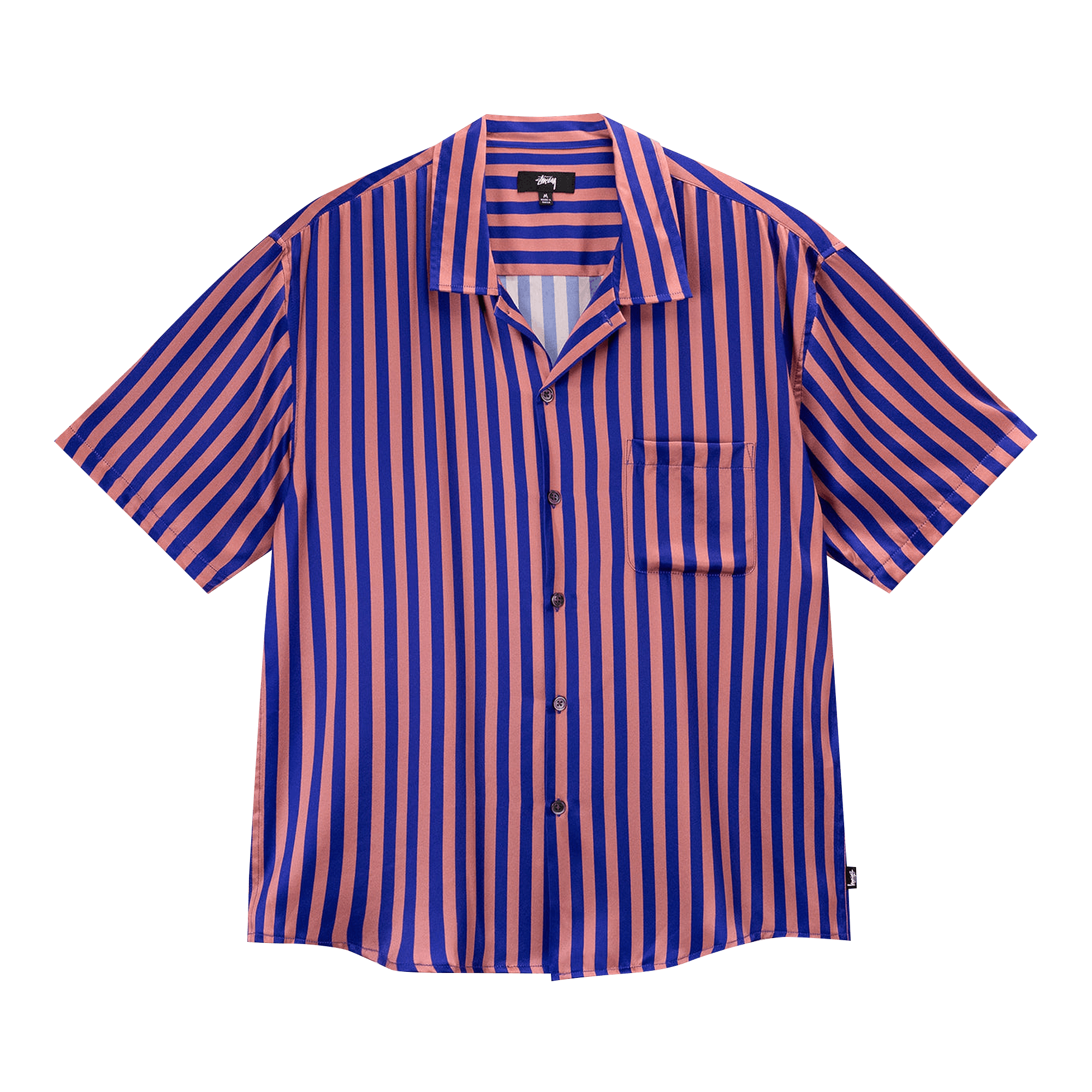 Stussy Striped Silk Shirt 'Blue'