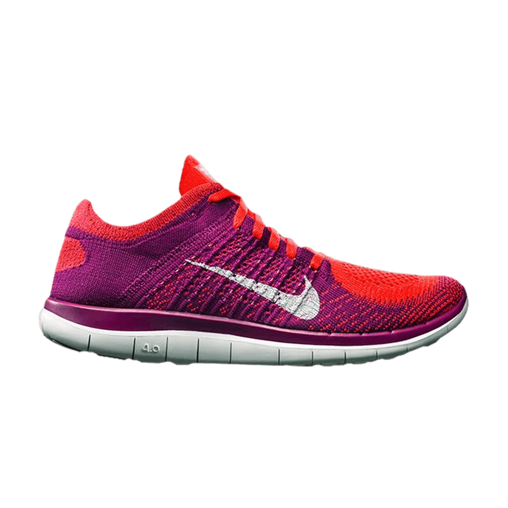 Pre-owned Nike Wmns Free Flyknit 4.0 'bright Crimson Raspberry Red' In Orange
