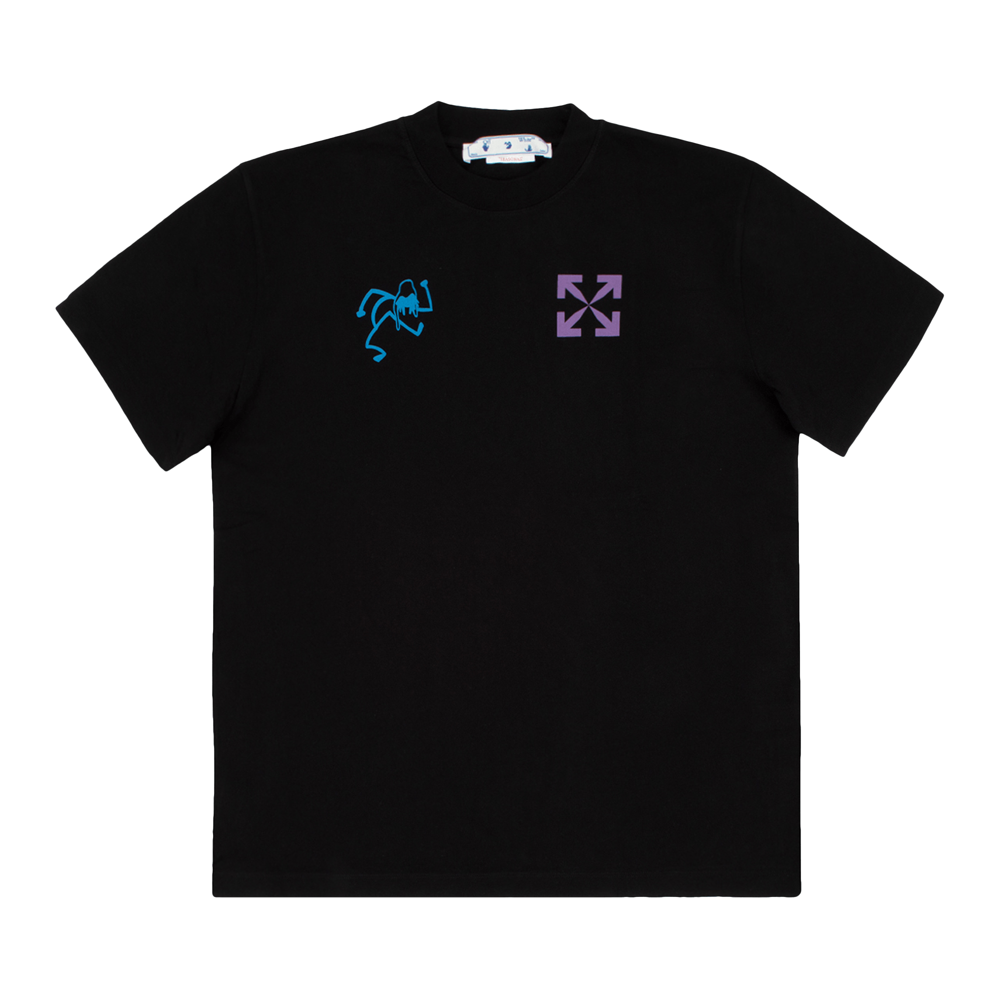 Off-White 90s Liquid Over Short-Sleeve Tee 'Black/Blue'