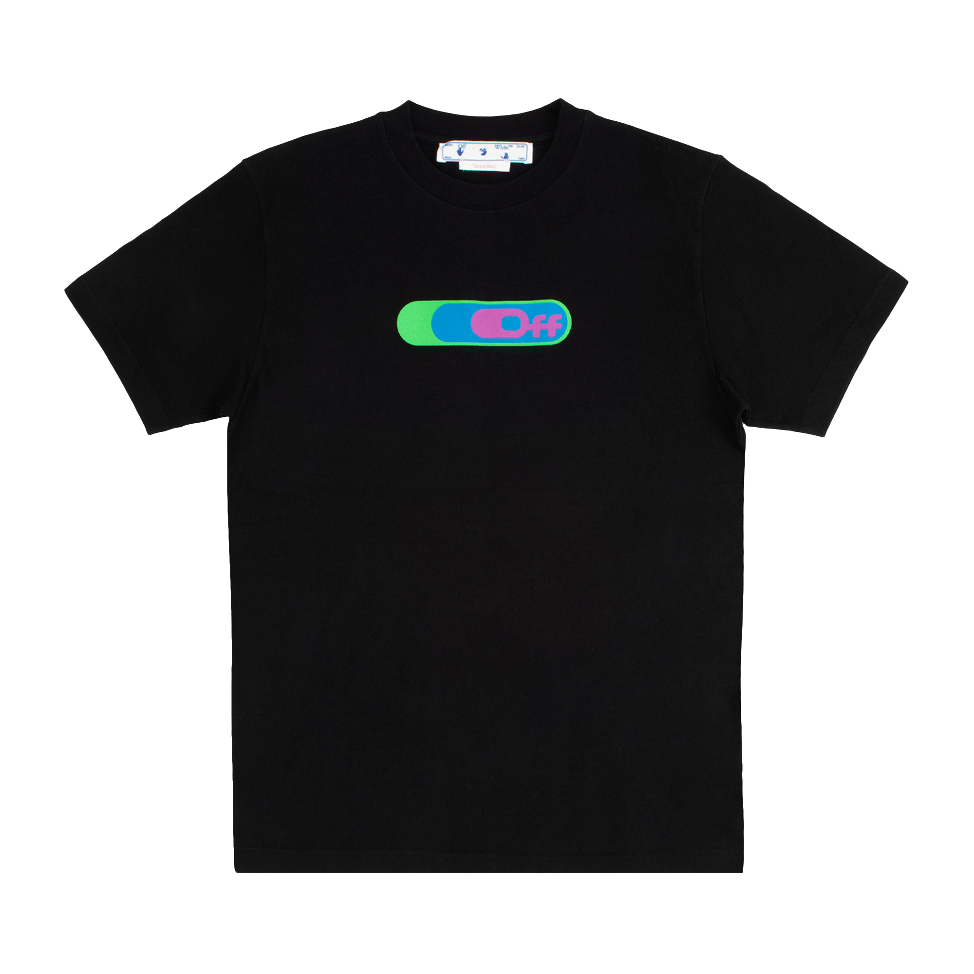 Off-White High Weed Slim Short-Sleeve Tee 'Black/Green Fluo'