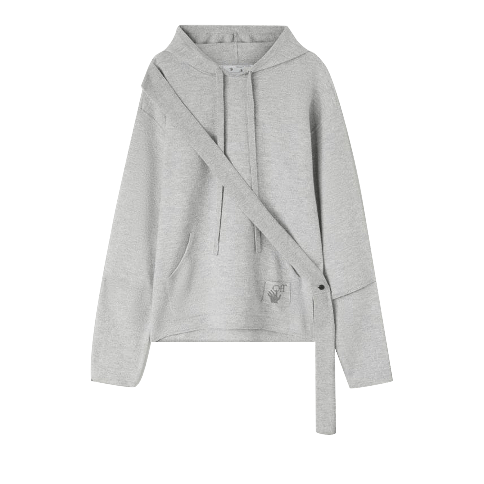 Off-White Easybreezy Band Knit Hoodie 'Medium Grey'