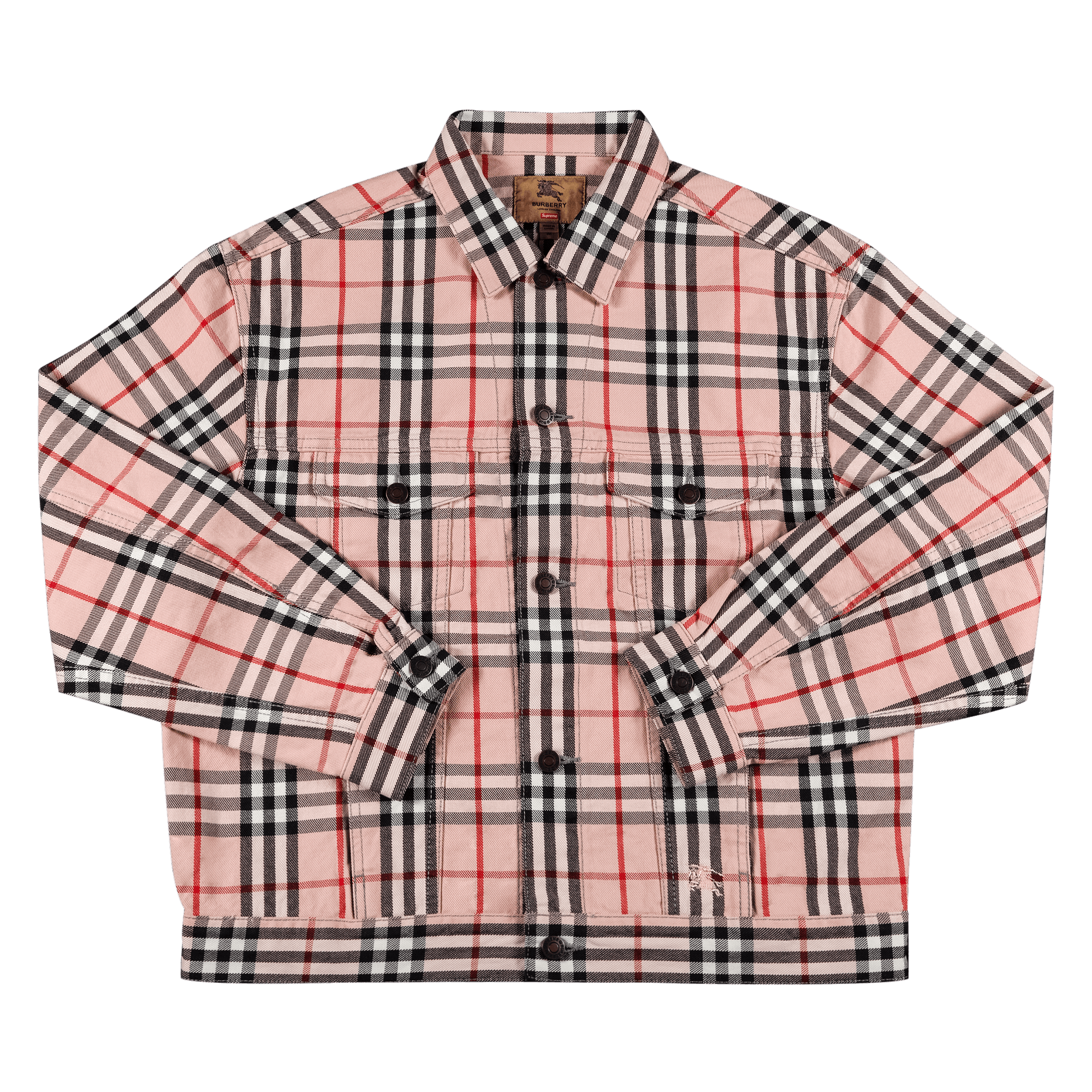 Supreme x Burberry Denim Trucker Jacket 'Pink'