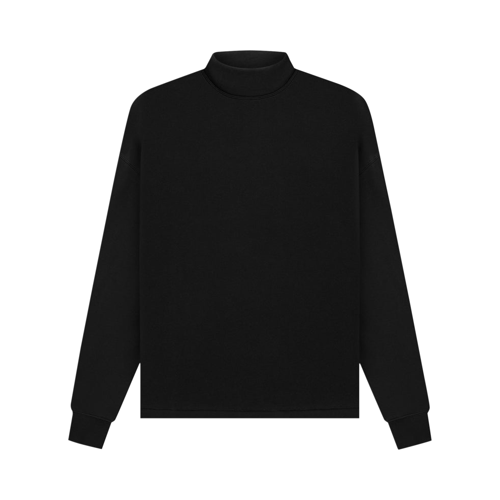 Pre-owned Essentials Fear Of God  Relaxed Mockneck 'stretch Limo' In Black