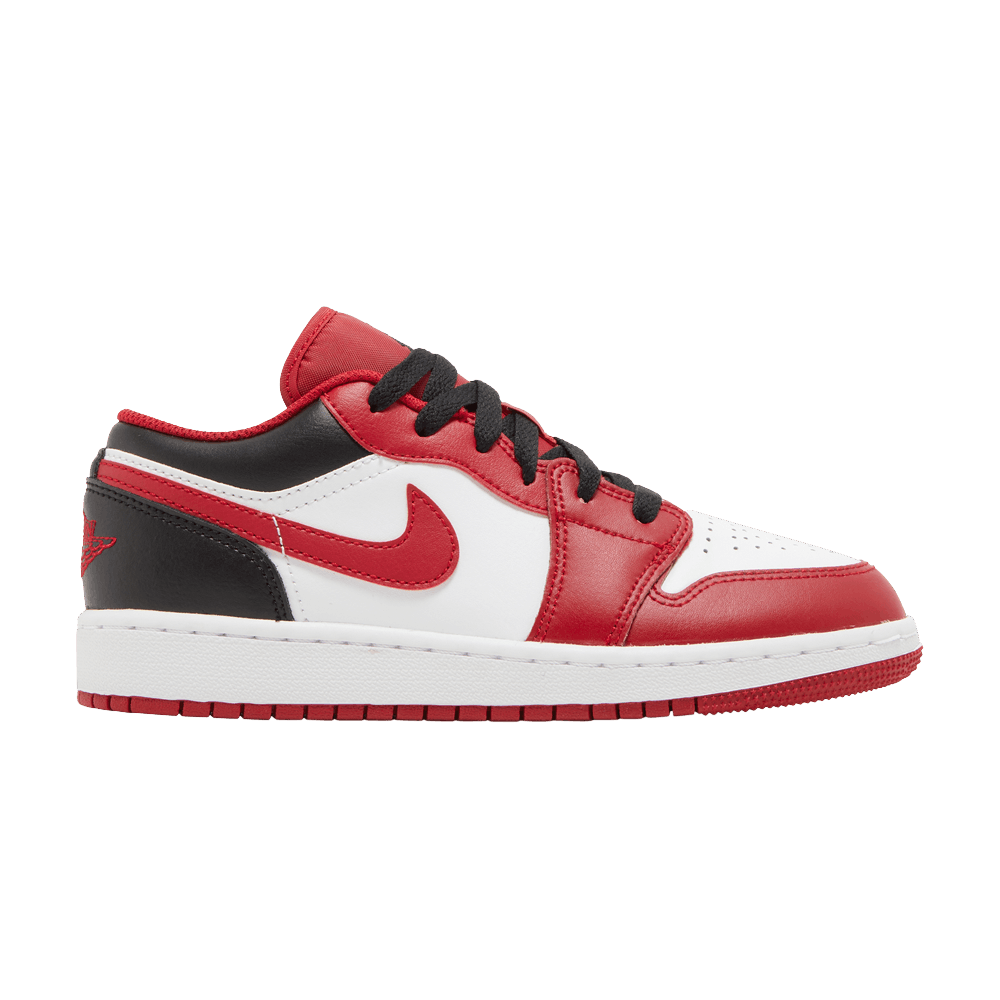 Pre-owned Air Jordan 1 Low Gs 'reverse Black Toe' In Red