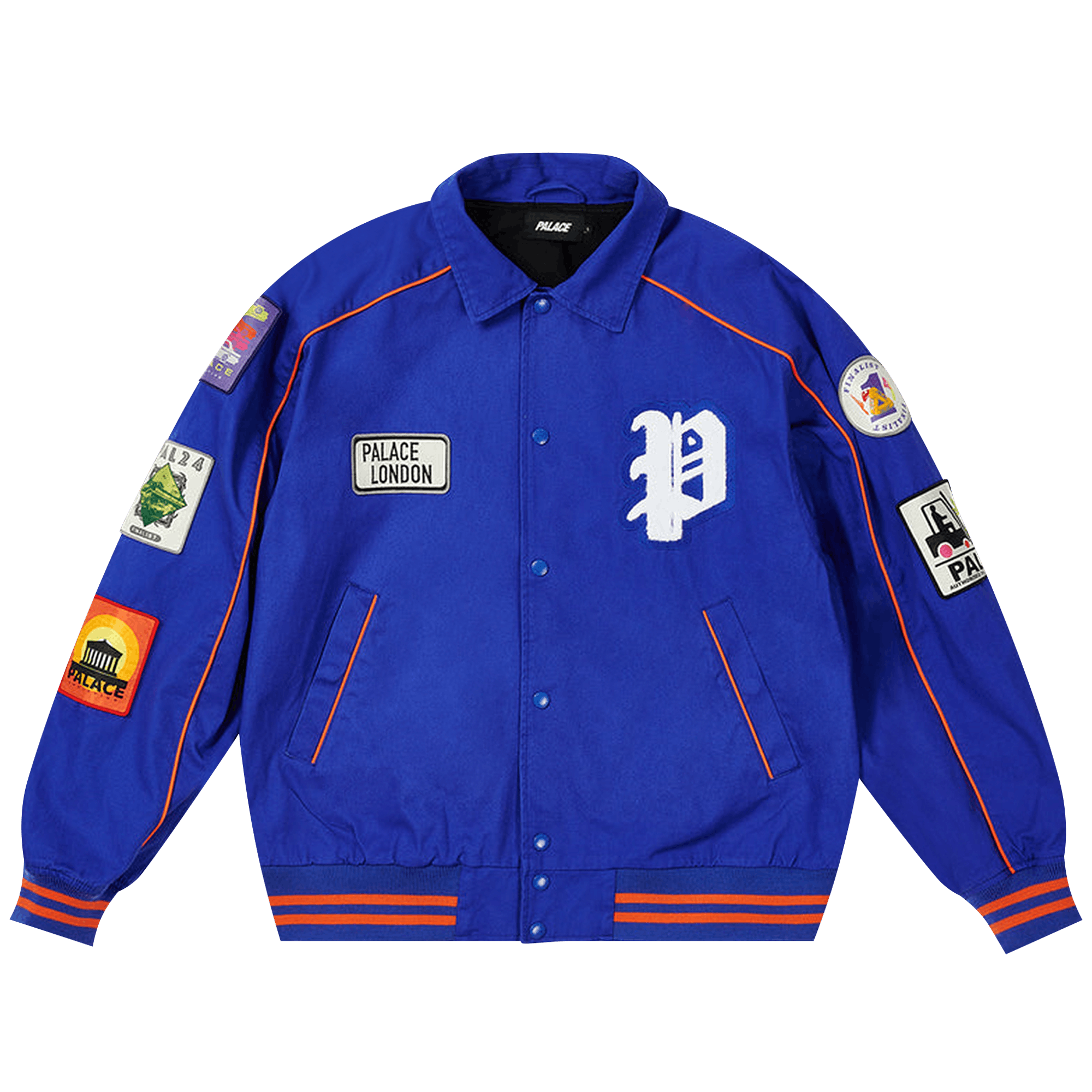 Palace Patches Cotton Bomber 'Royal Blue'