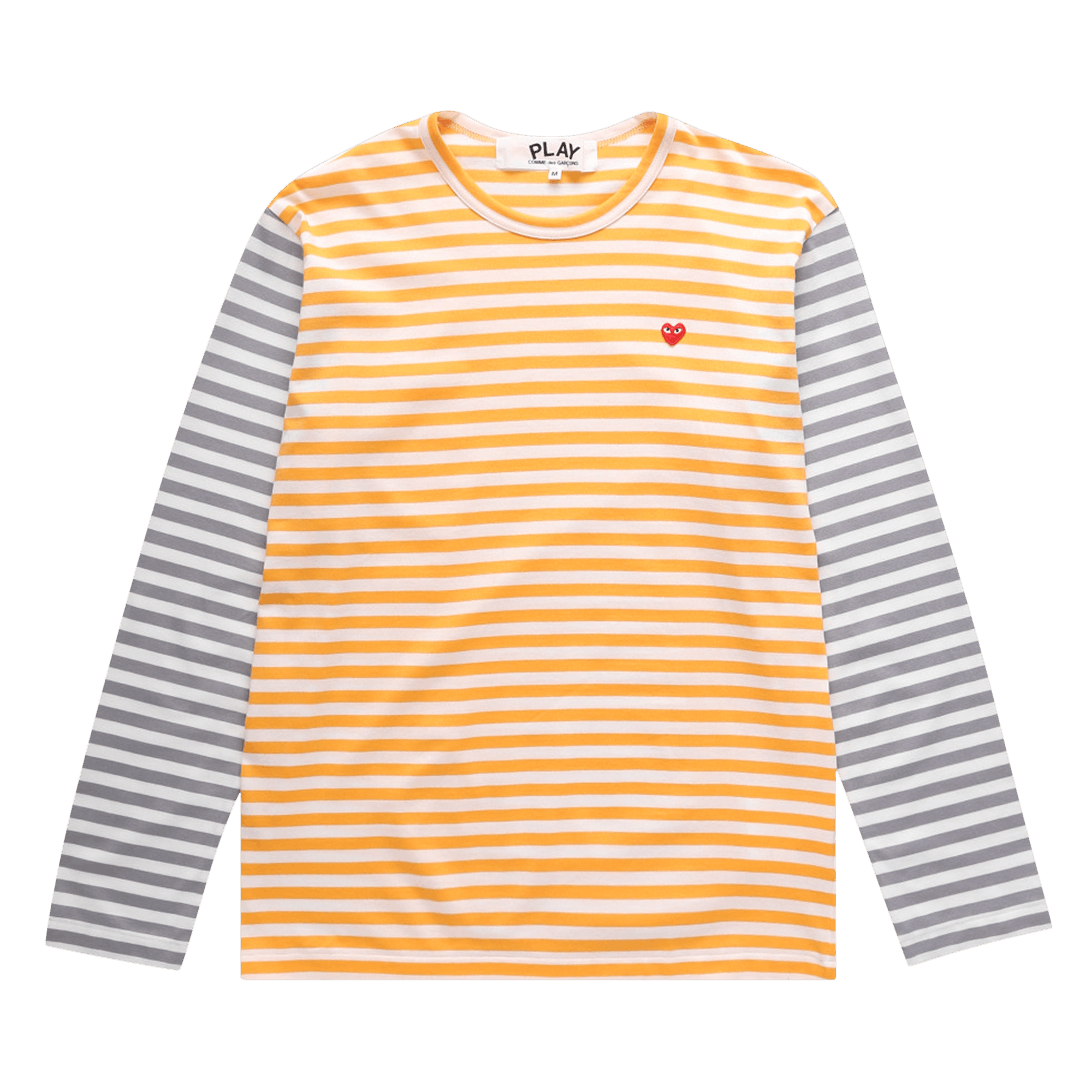 Comme des Garçons PLAY Bi-Color Striped Long-Sleeve T-Shirt 'Yellow/Grey'