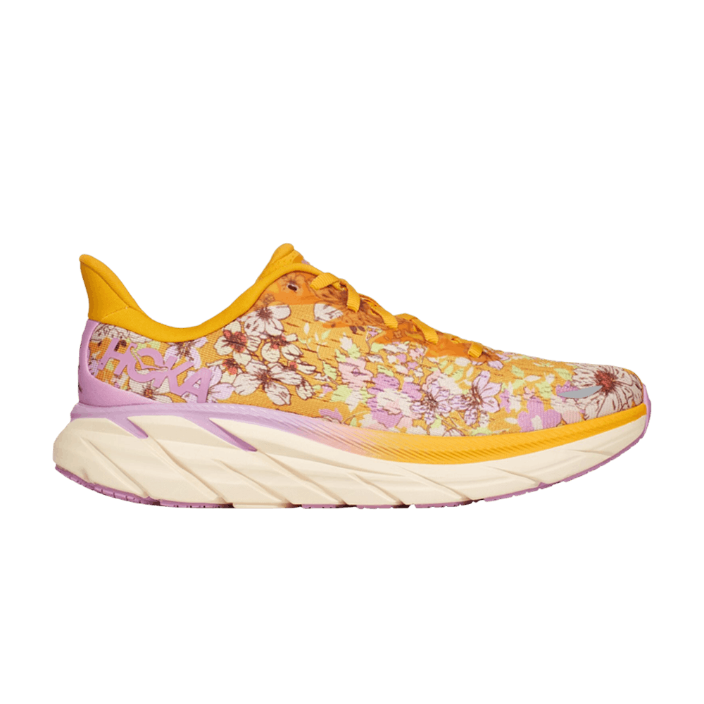 Pre-owned Hoka One One Free People Movement X Wmns Clifton 8 'floral' In Gold