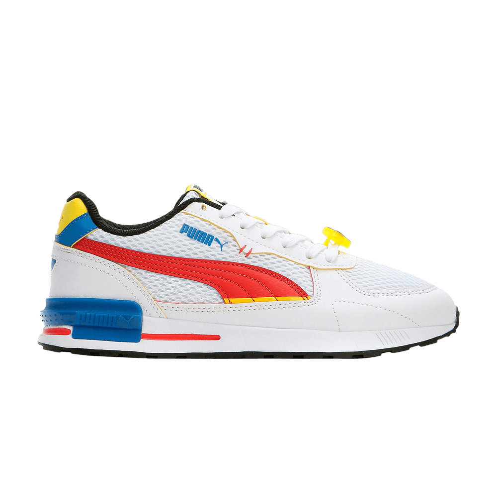 Pre-owned Puma Smileyworld X Graviton Big Kid 'white High Risk Red'