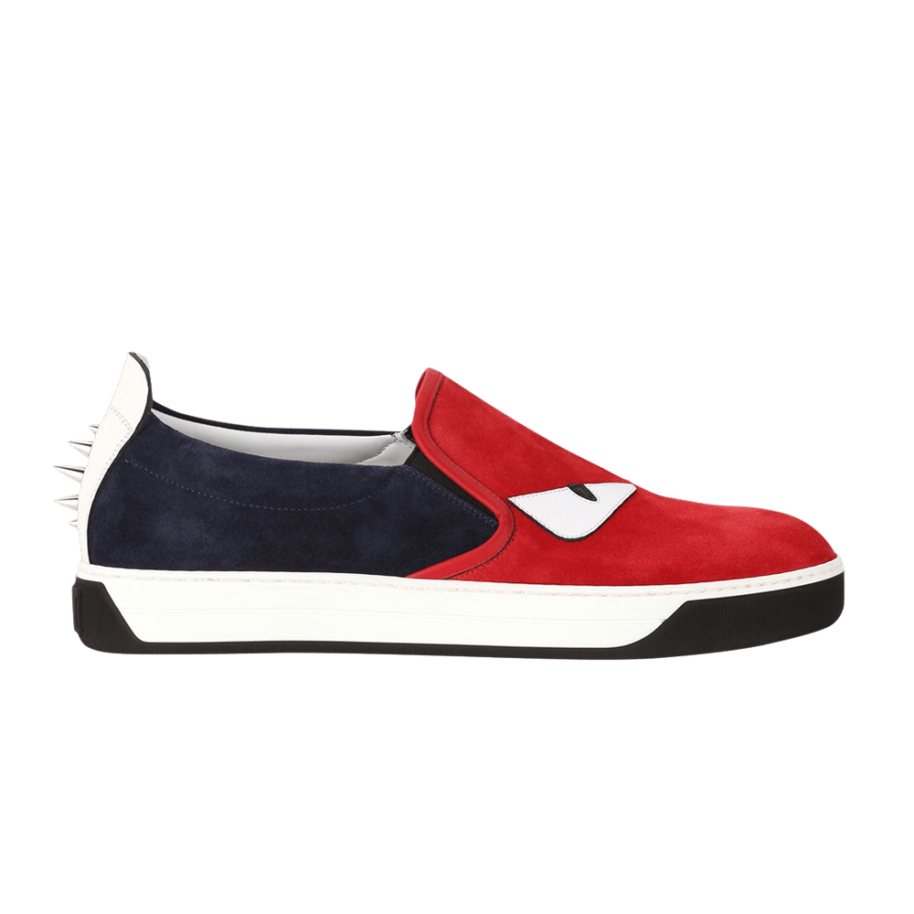 スニーカー FENDI HYPNOTEYES SLIP ON FENDI Women's Sz EUR 37/US6.5 Monster Eye Leather Slip on
