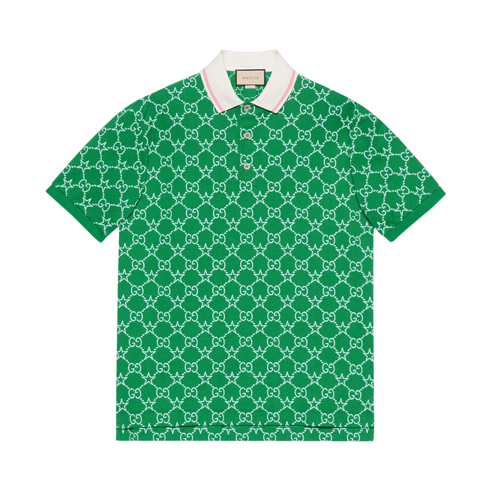 Gucci Stretch Cotton Polo 'Green/Blue'