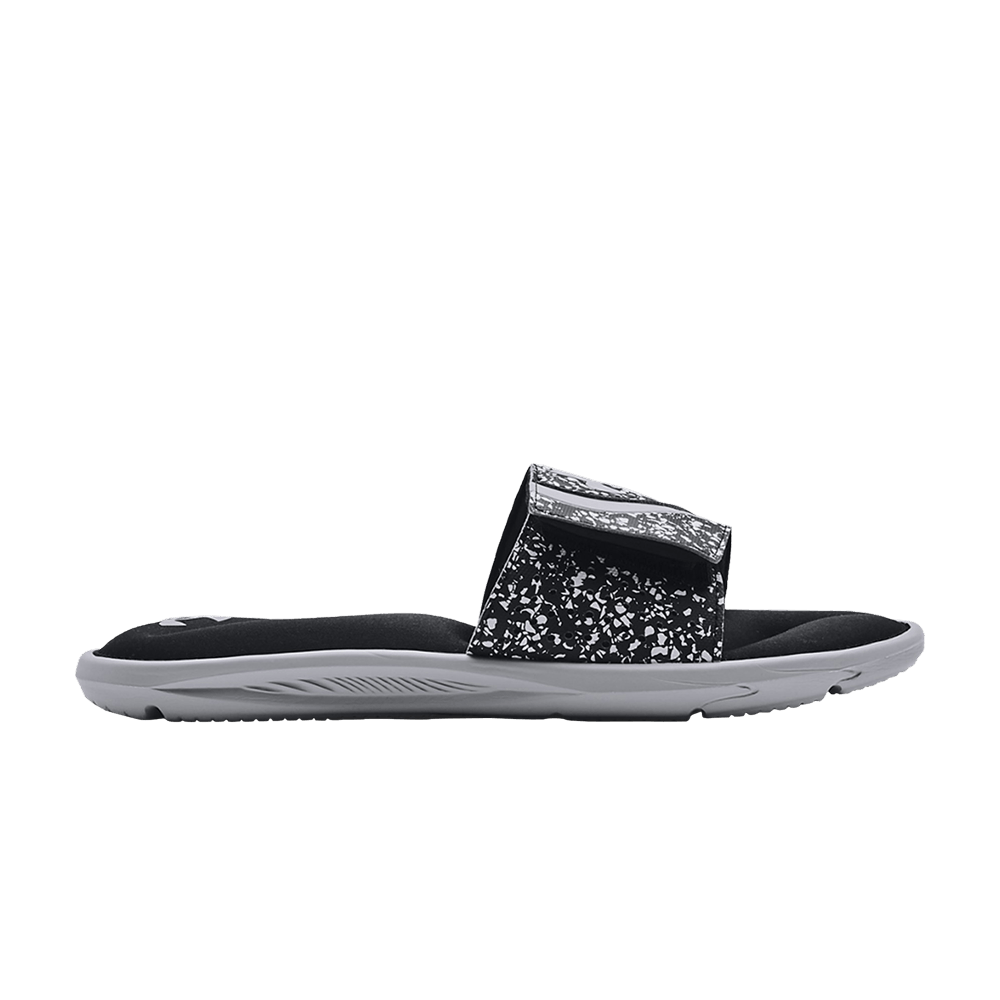 Pre-owned Under Armour Ignite 6 Graphic Strap Slide 'black Mod Grey'