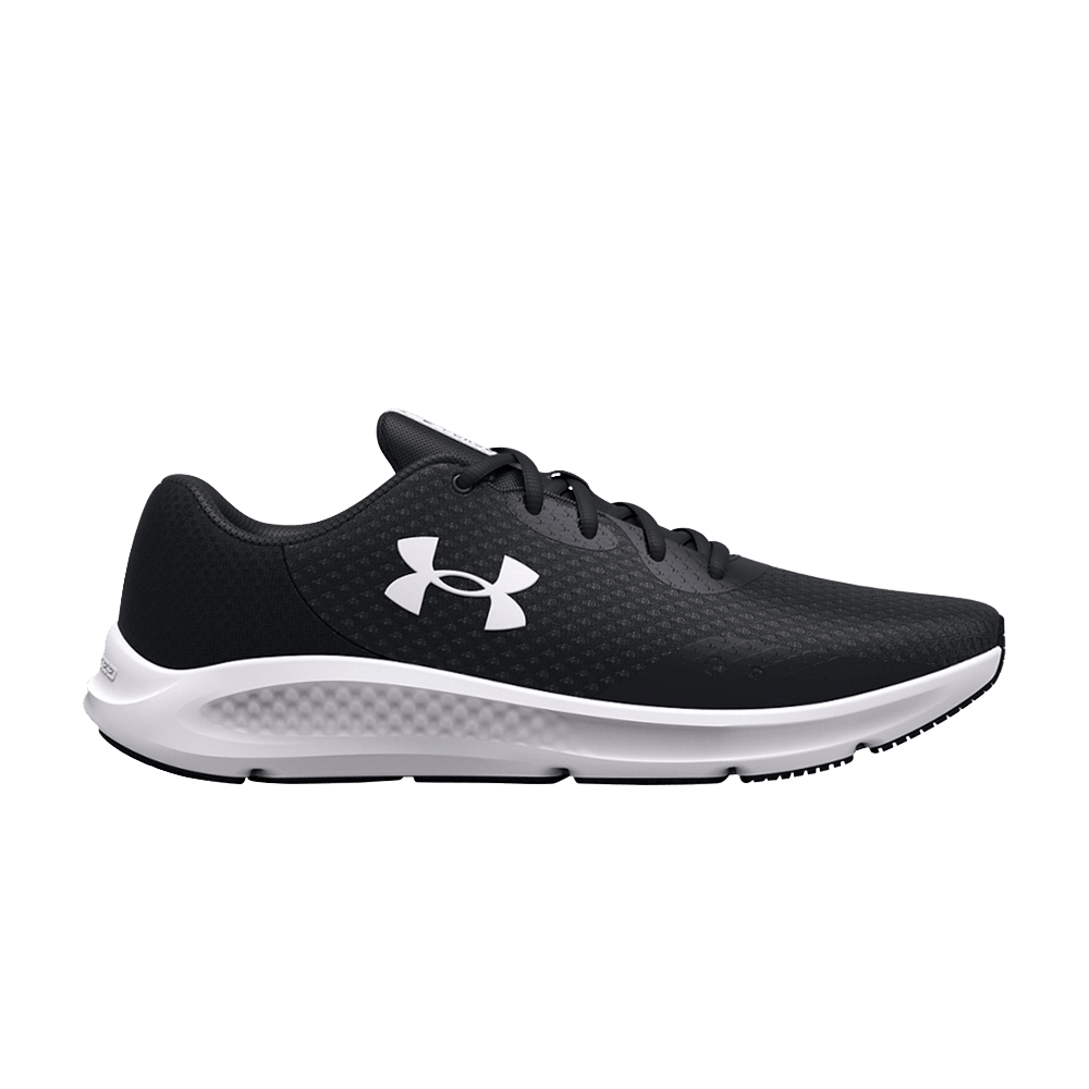 Pre-owned Under Armour Wmns Charged Pursuit 3 Wide 'black White'