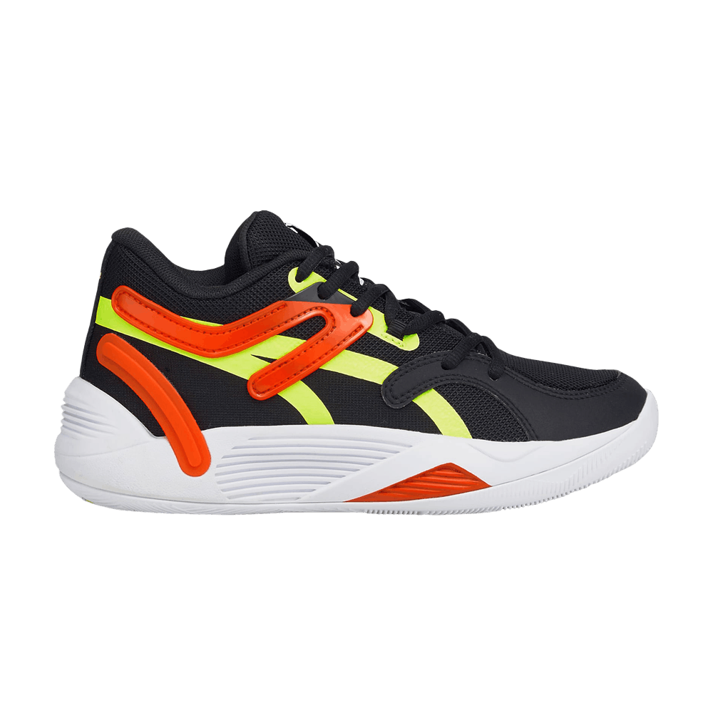 Pre-owned Puma Trc Blaze Court Big Kid 'black Cherry Tomato'