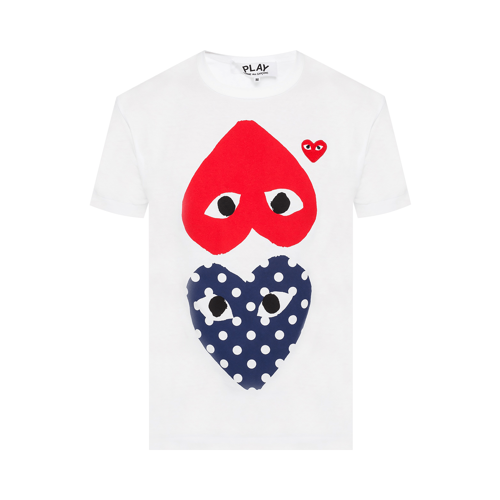 Comme des Garçons PLAY Polka Dot Mix Heart T-Shirt 'White'