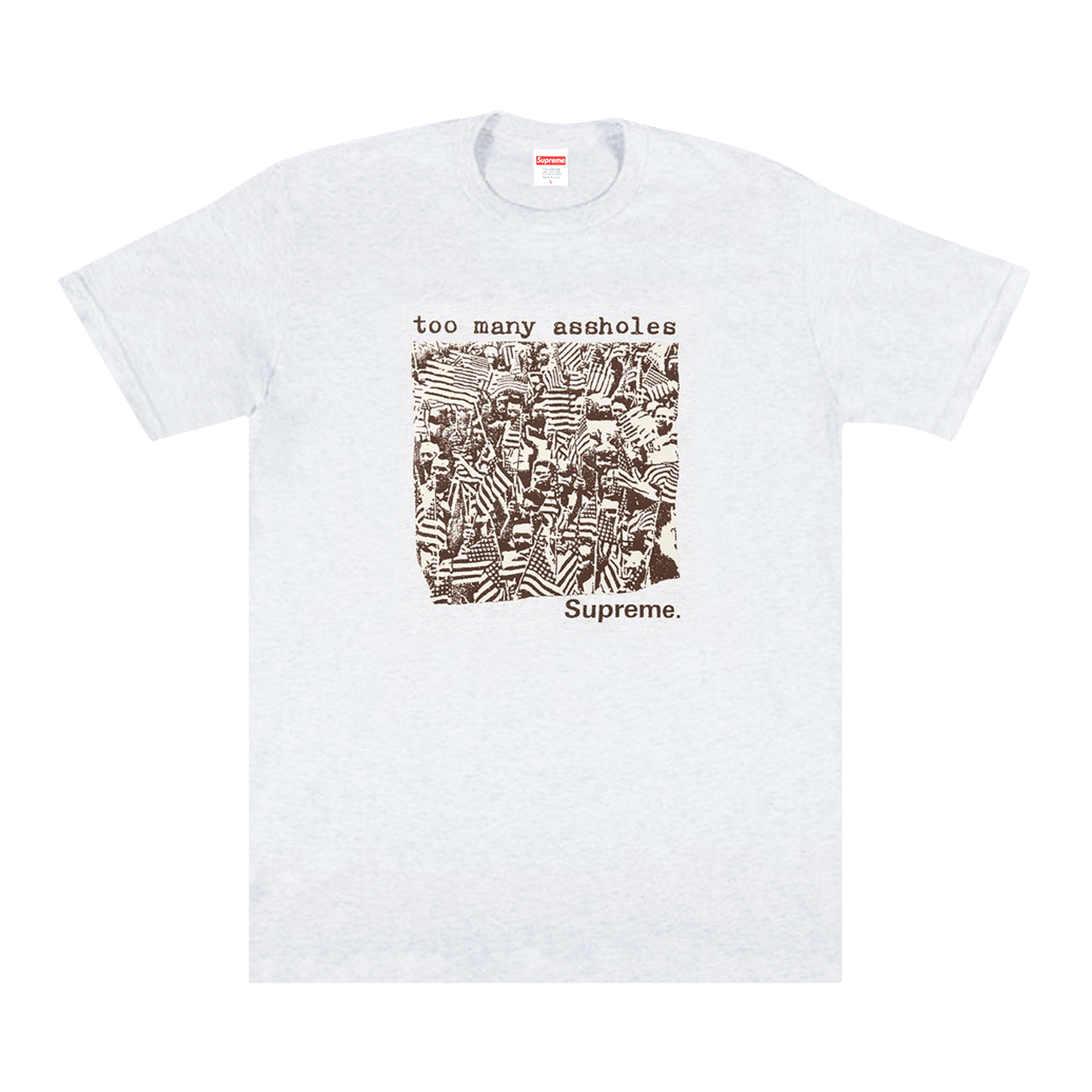 Supreme Too Many Assholes Tee 'Ash Grey'