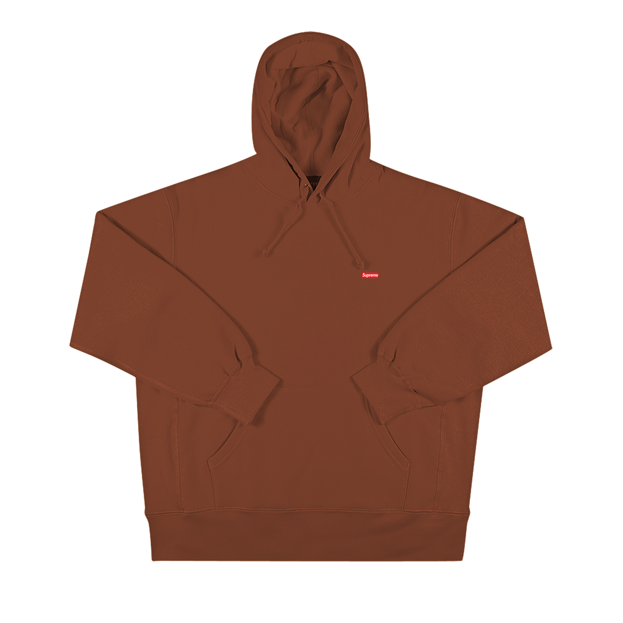 Supreme Enamel Small Box Hooded Sweatshirt 'Brown'