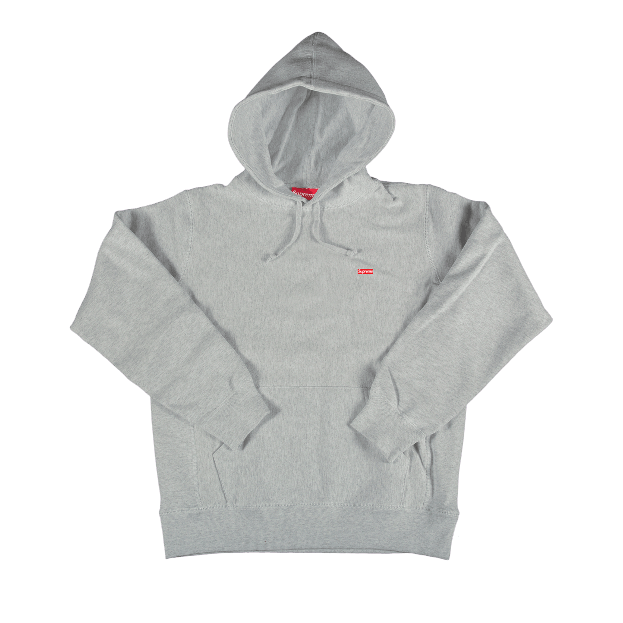 Supreme Enamel Small Box Hooded Sweatshirt 'Heather Grey'