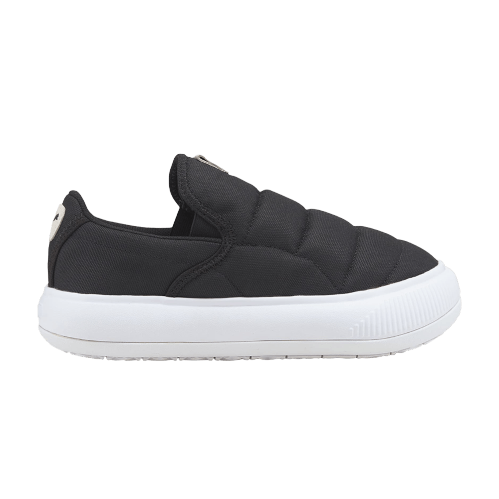Pre-owned Puma Wmns Suede Mayu Slip-on Canvas 'black White'