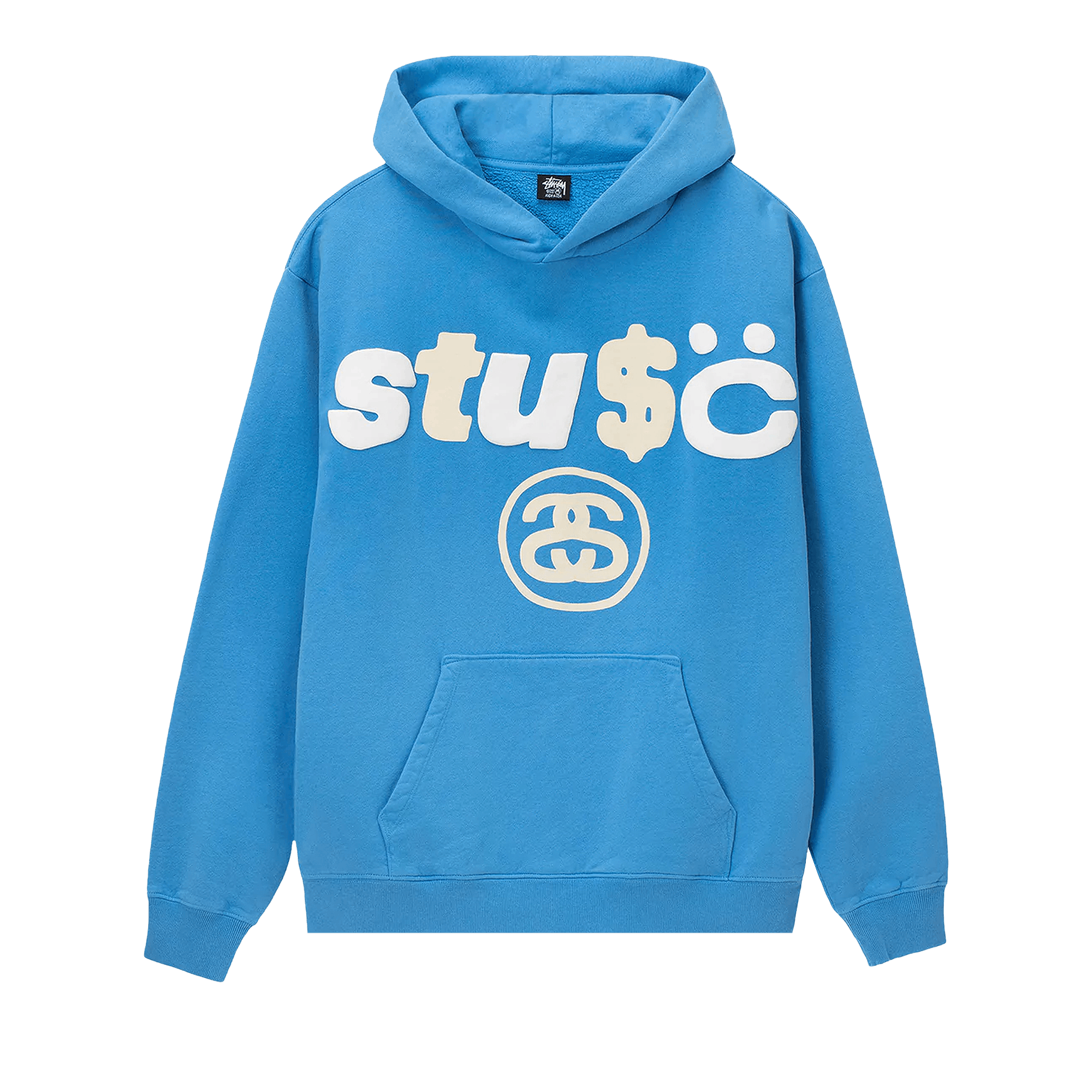 Stussy x Cactus Plant Flea Market 8 Ball Pigment Dyed Hoodie 'Blue'