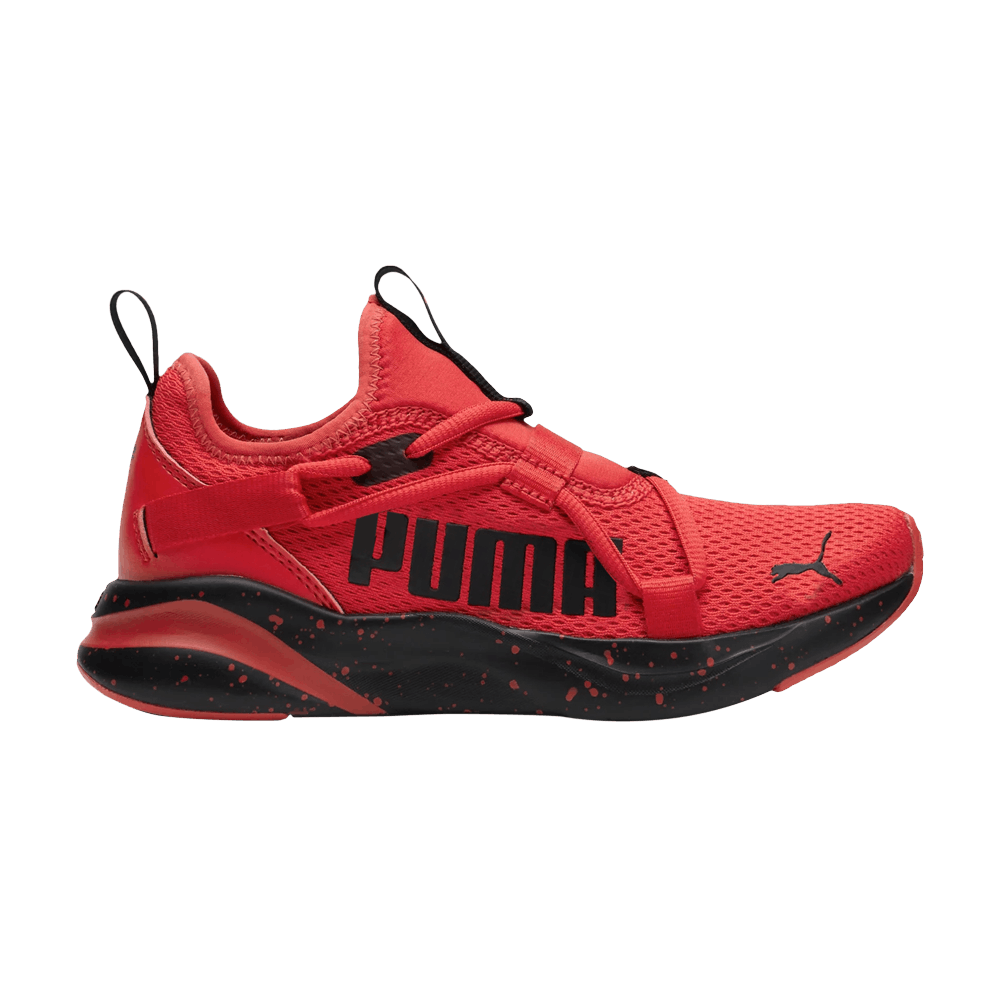 Pre-owned Puma Softride Rift Jr 'high Risk Red Black'
