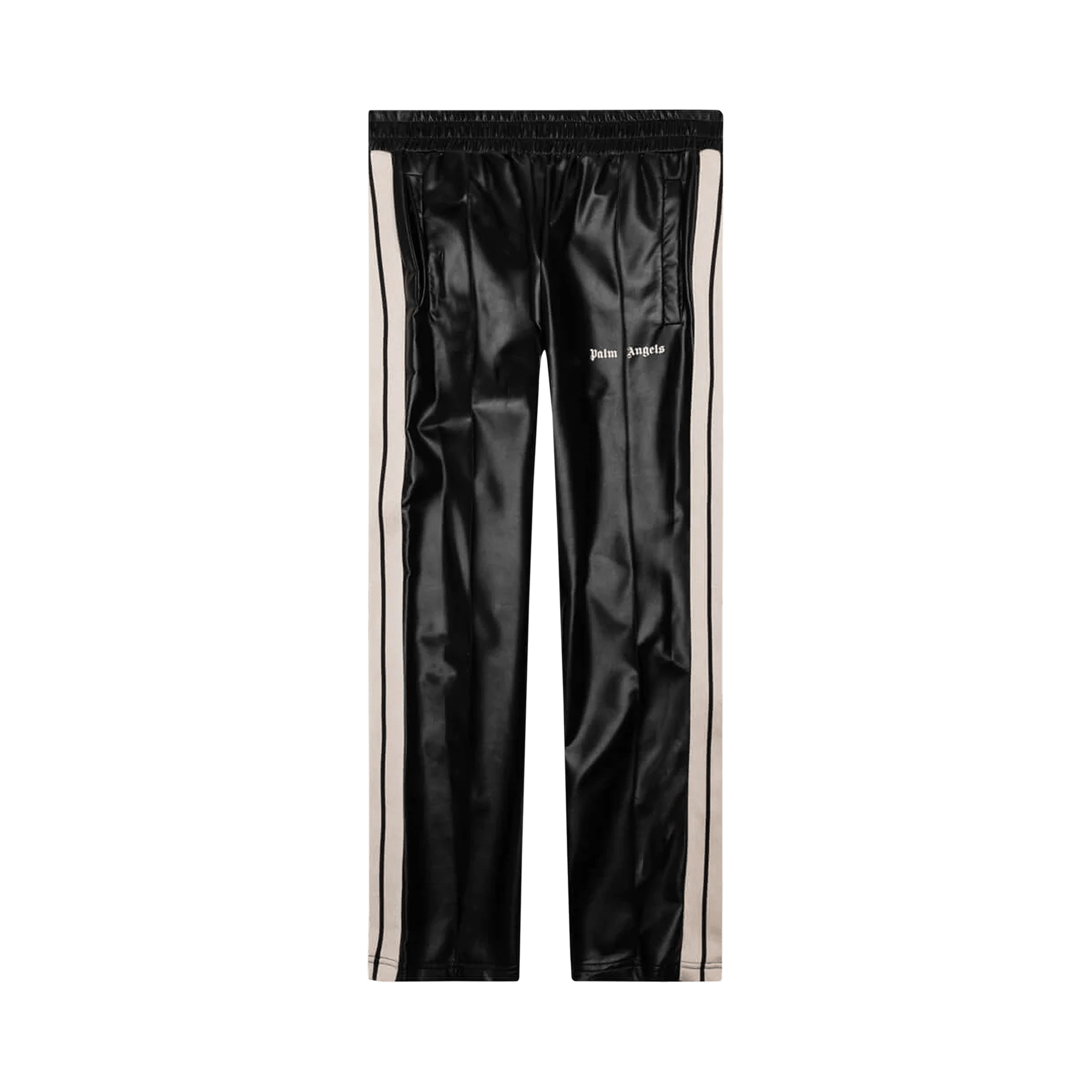 Palm Angels Like Leather Track Pants 'Black/White'