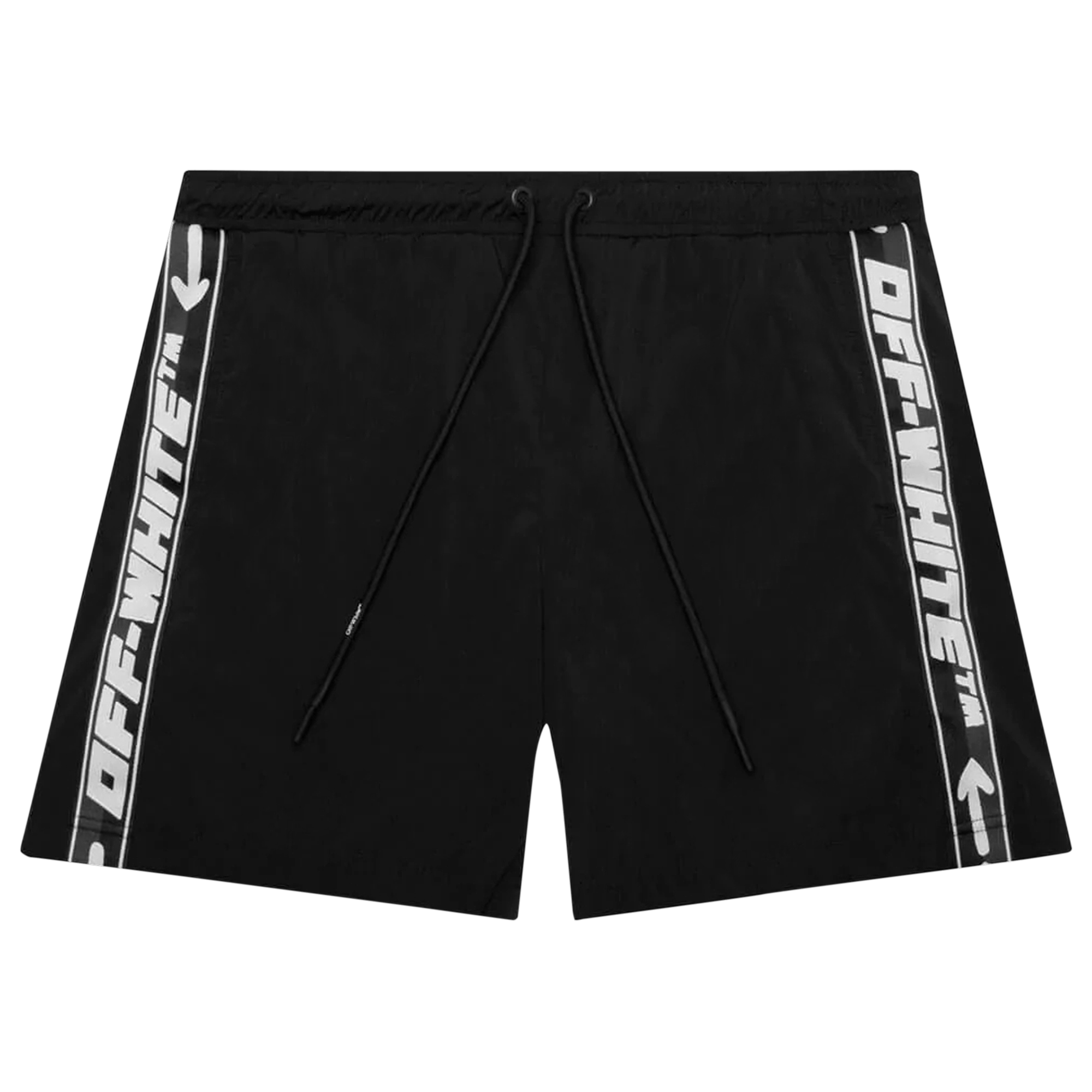 Off-White ATHL Logoband Swimshorts 'Black/White'