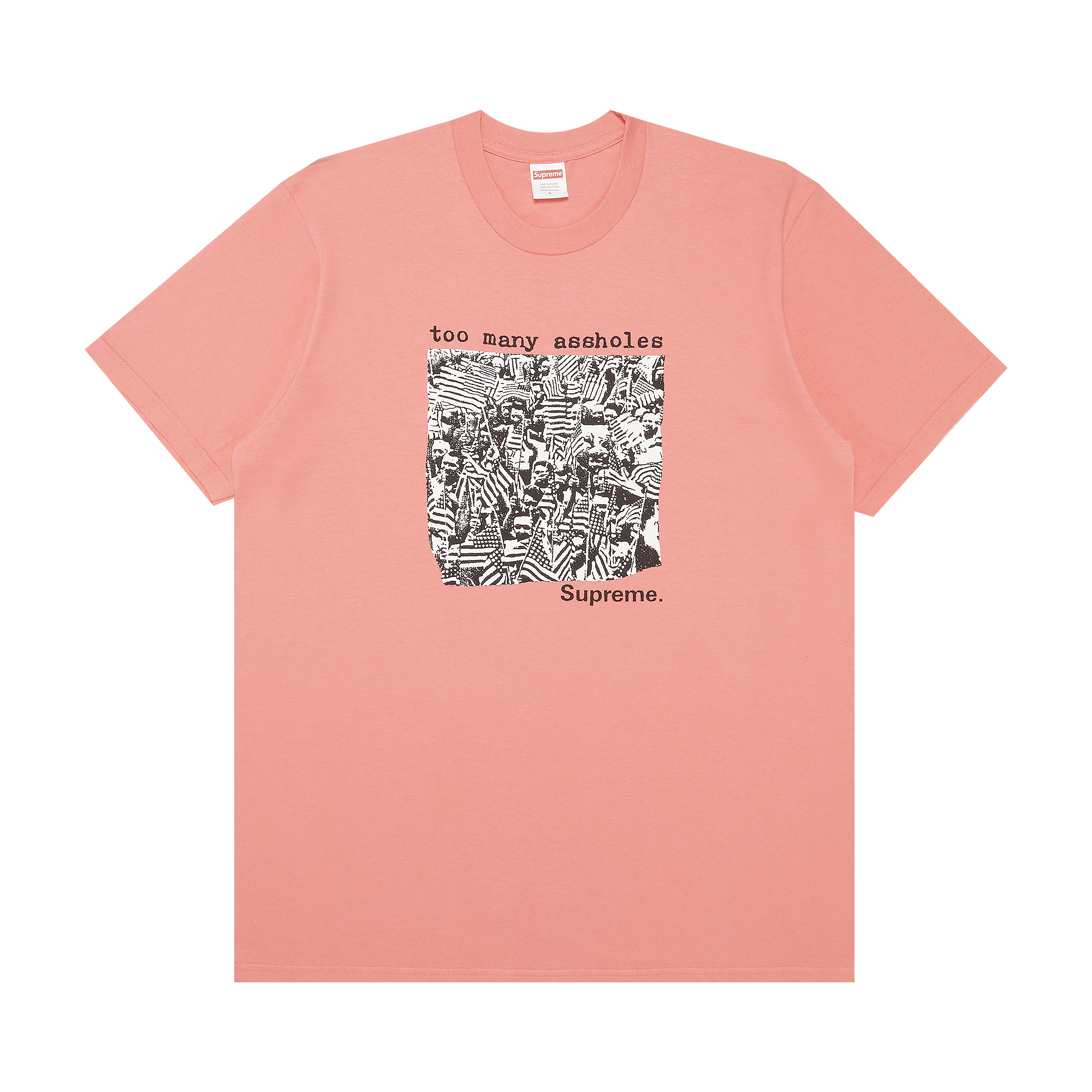 Supreme Too Many Assholes Tee 'Bright Coral'
