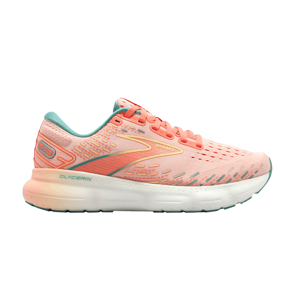 Pre-owned Brooks Wmns Glycerin 20 'tropical Peach' In Pink