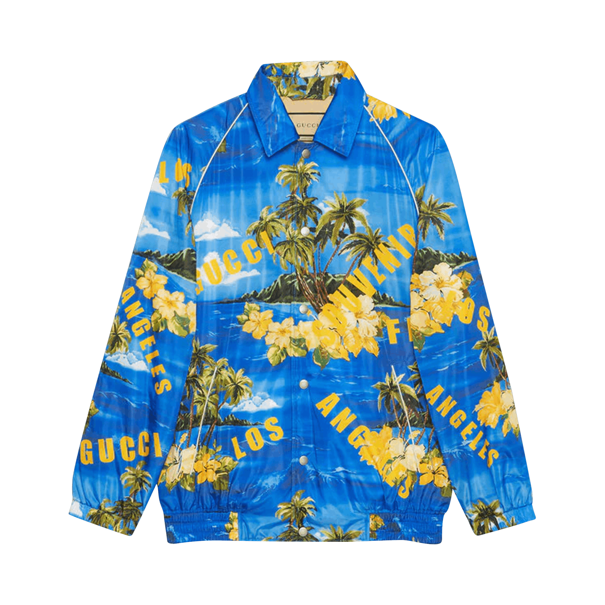 Gucci Printed Nylon Jacket 'Blue/Yellow'