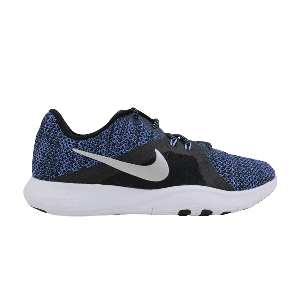 Pre-owned Nike Wmns Flex Trainer 8 Premium 'black Metallic Silver'