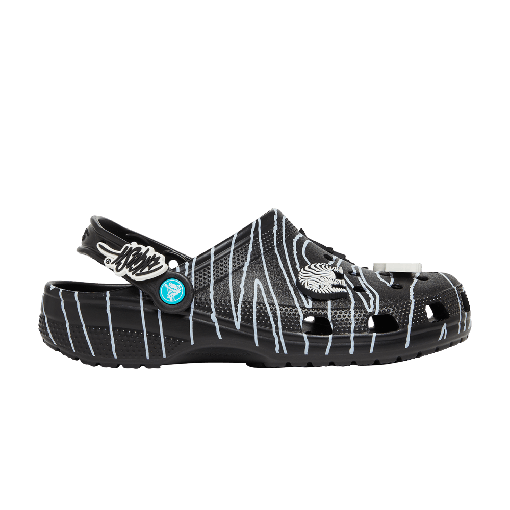 Pre-owned Crocs Ron English X Classic Clog 'party Animals - Zebra Black'