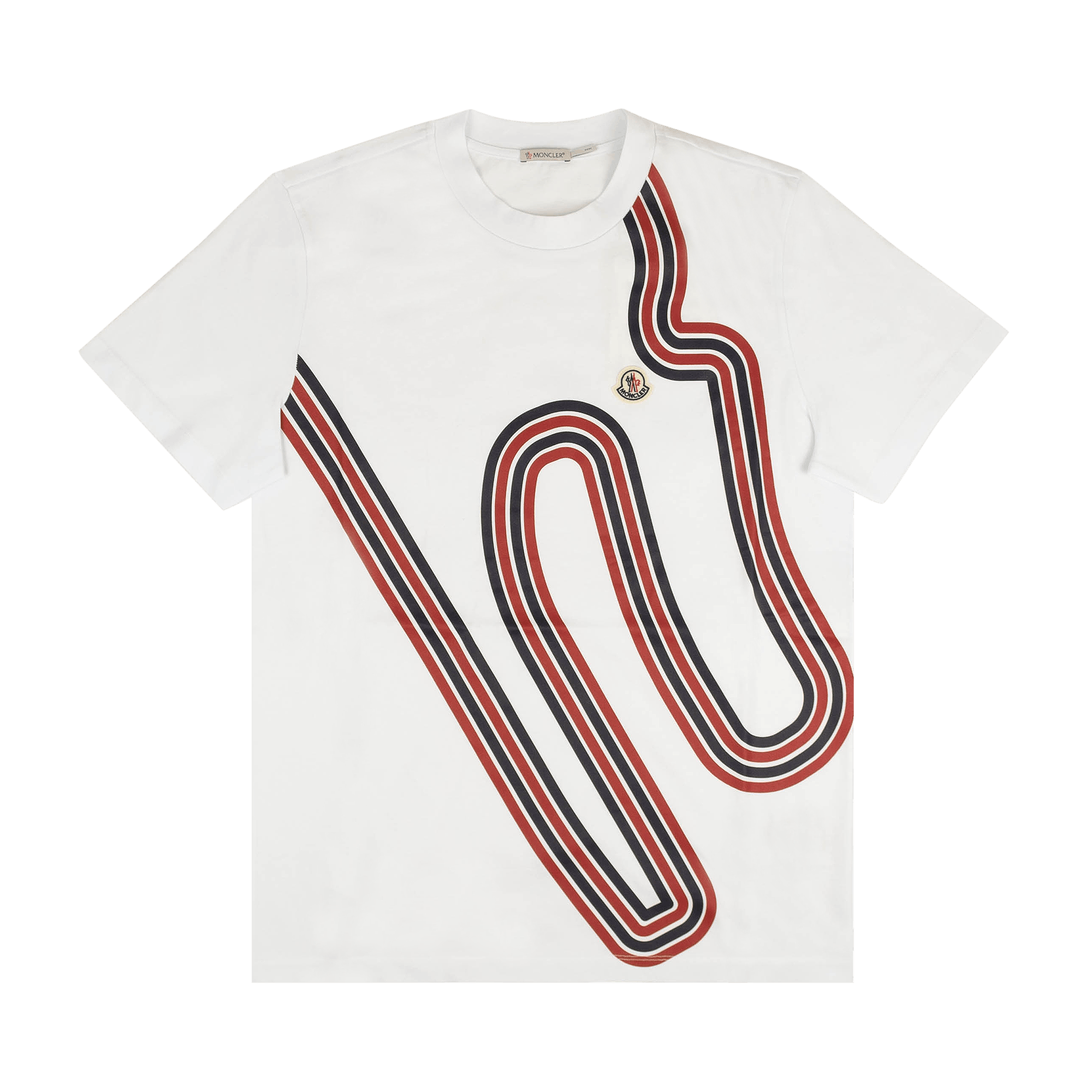 Moncler Circuit Print Short-Sleeve T-Shirt 'White/Red'