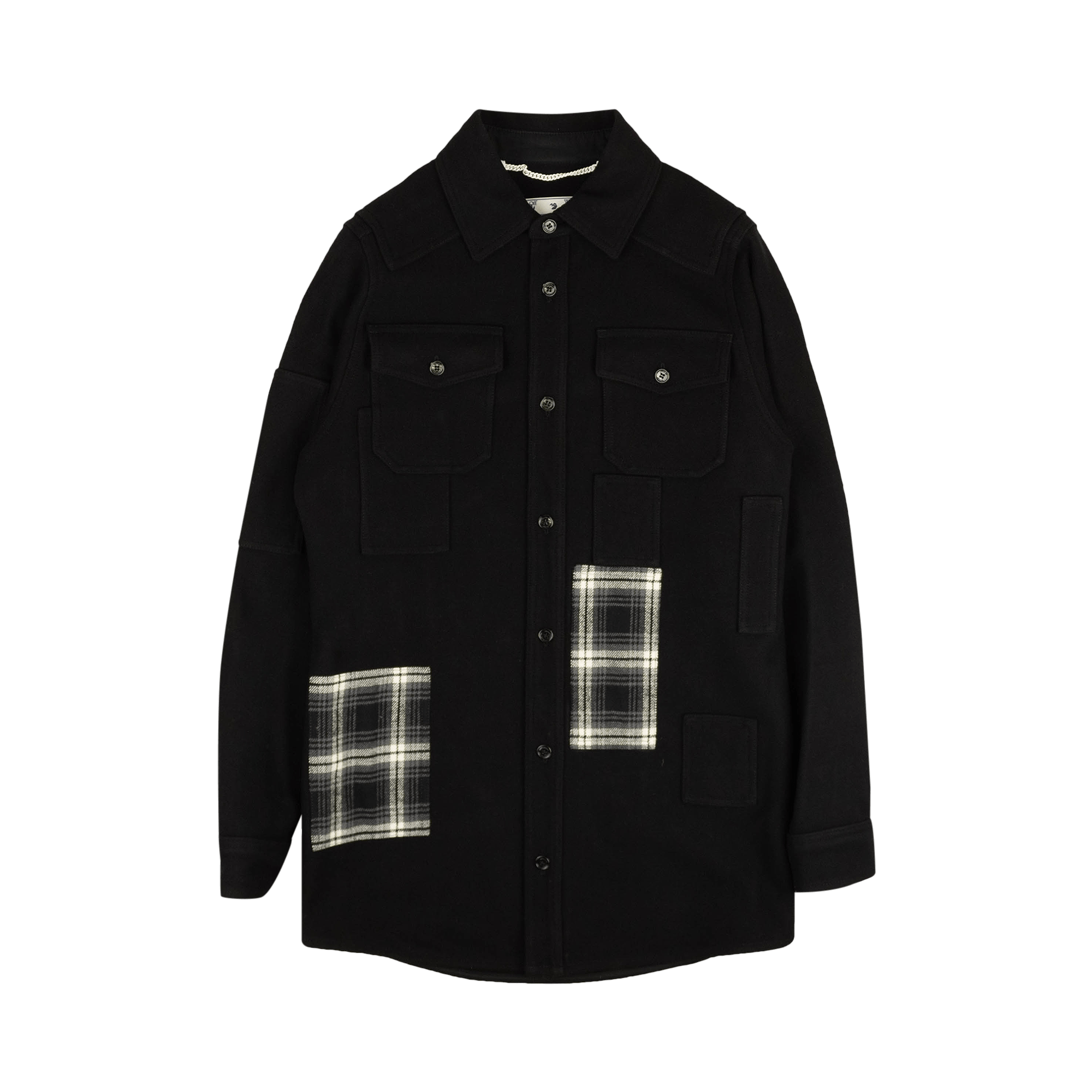 Off-White Logo Button Down Overshirt 'Black'
