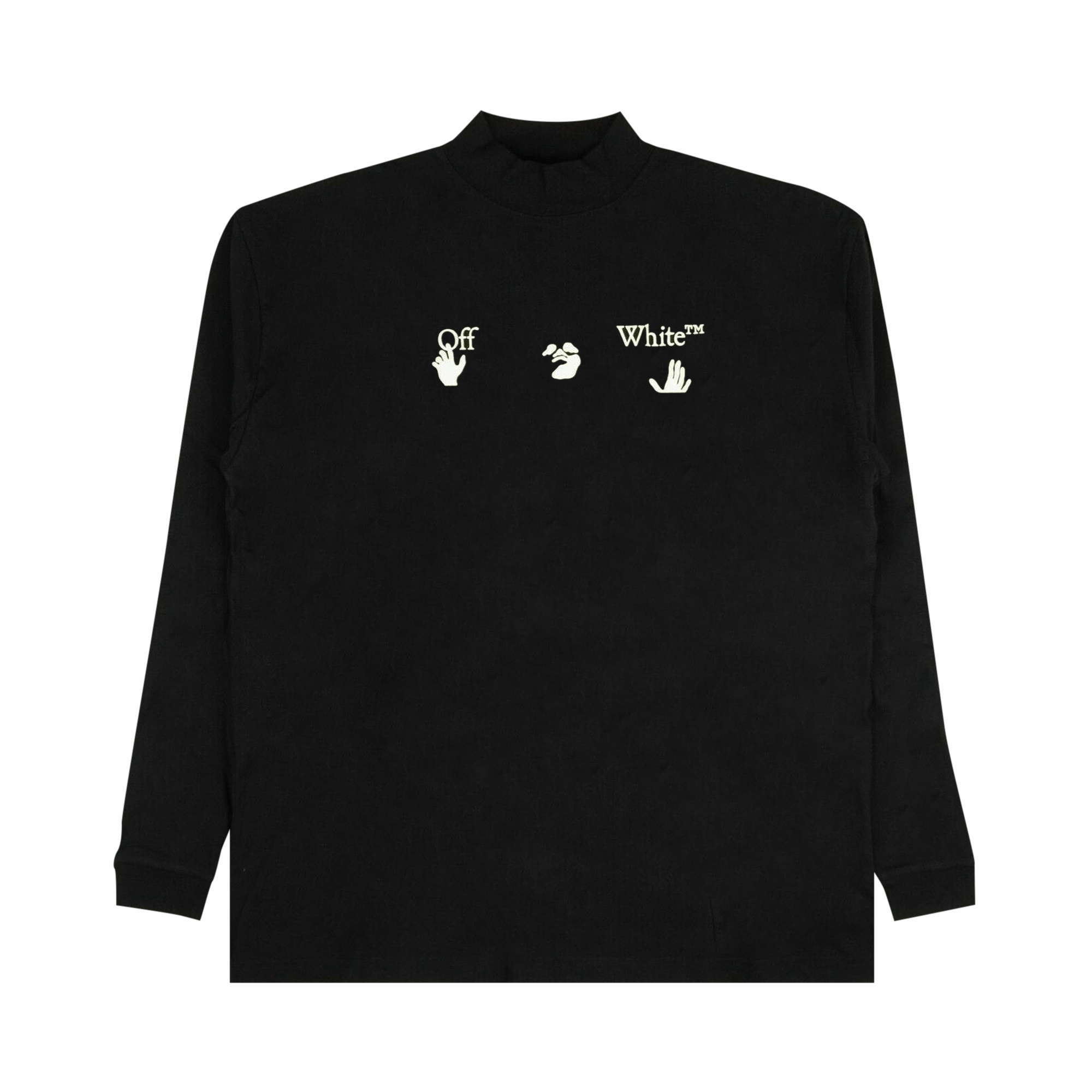 Off-White Logo Mock Neck T-Shirt 'Black'