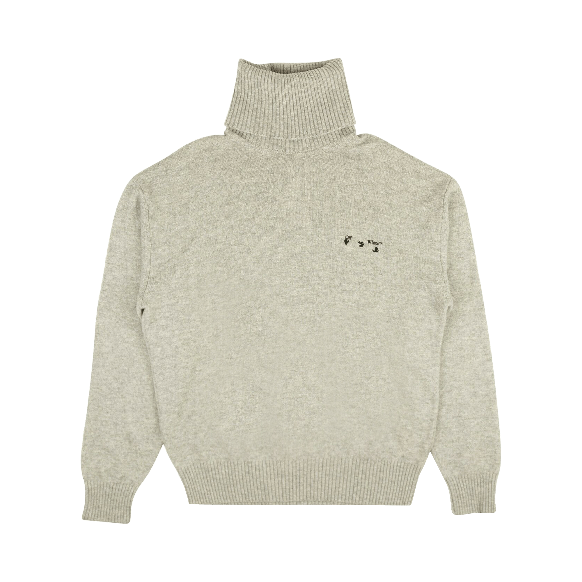 Off-White Logo Cashmere Turtleneck 'Grey'