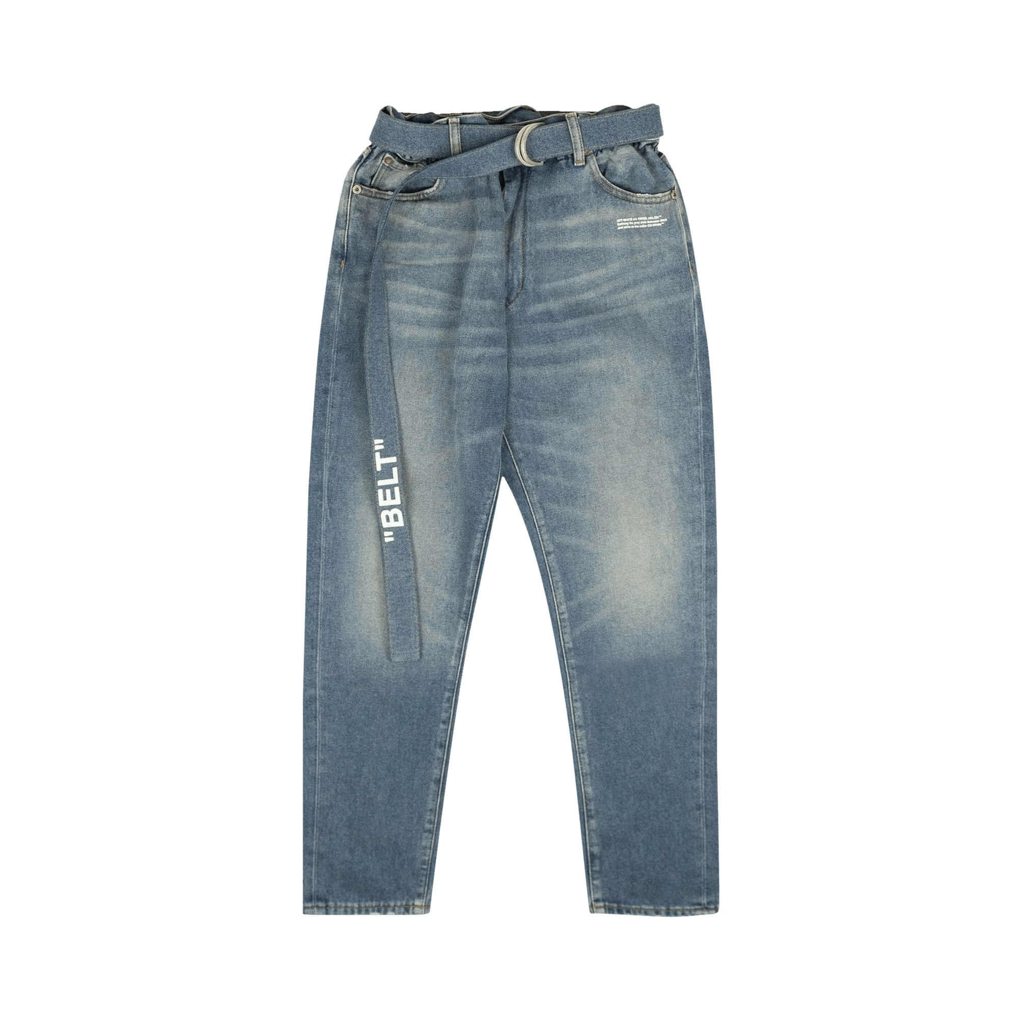 Off-White Belted Low Crotch Jeans 'Blue'