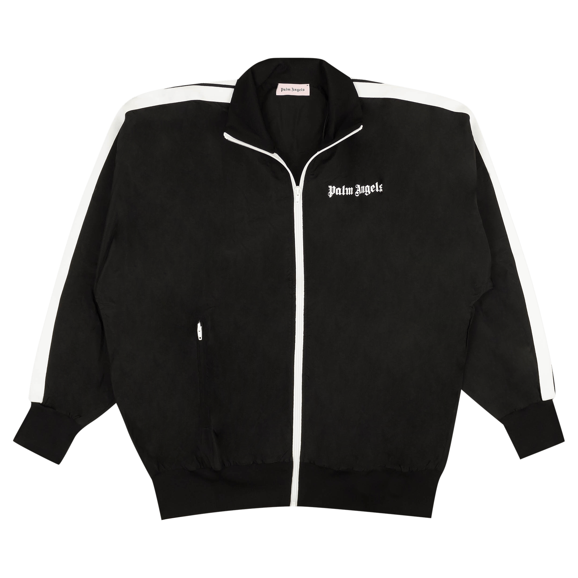 Palm Angels Over Logo Zip Up Track Jacket 'Black'