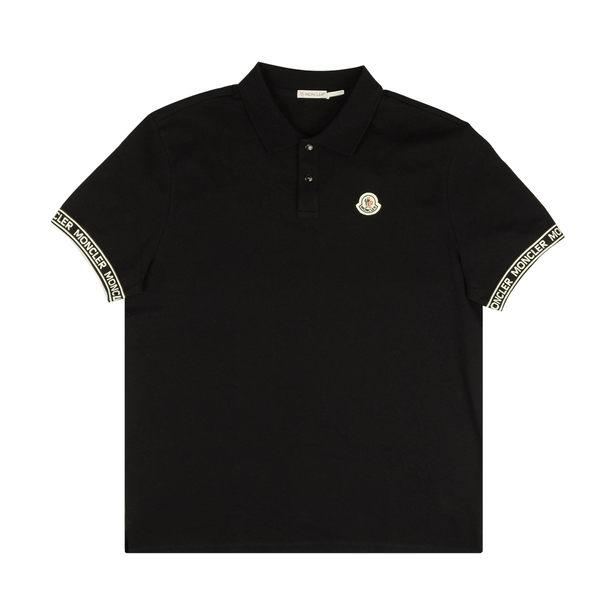 Moncler Logo Patch Short-Sleeve Polo 'Black'