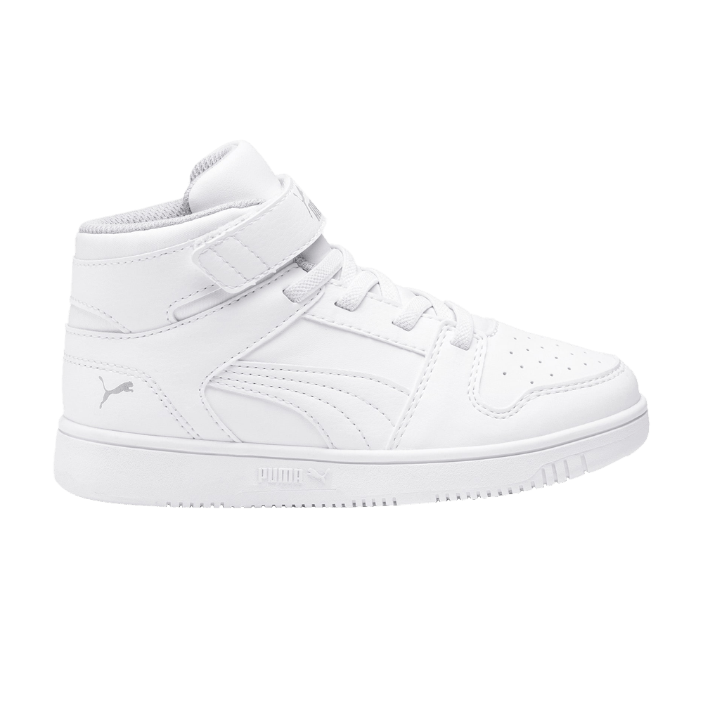 Pre-owned Puma Rebound Layup Little Kid 'white Grey Violet'