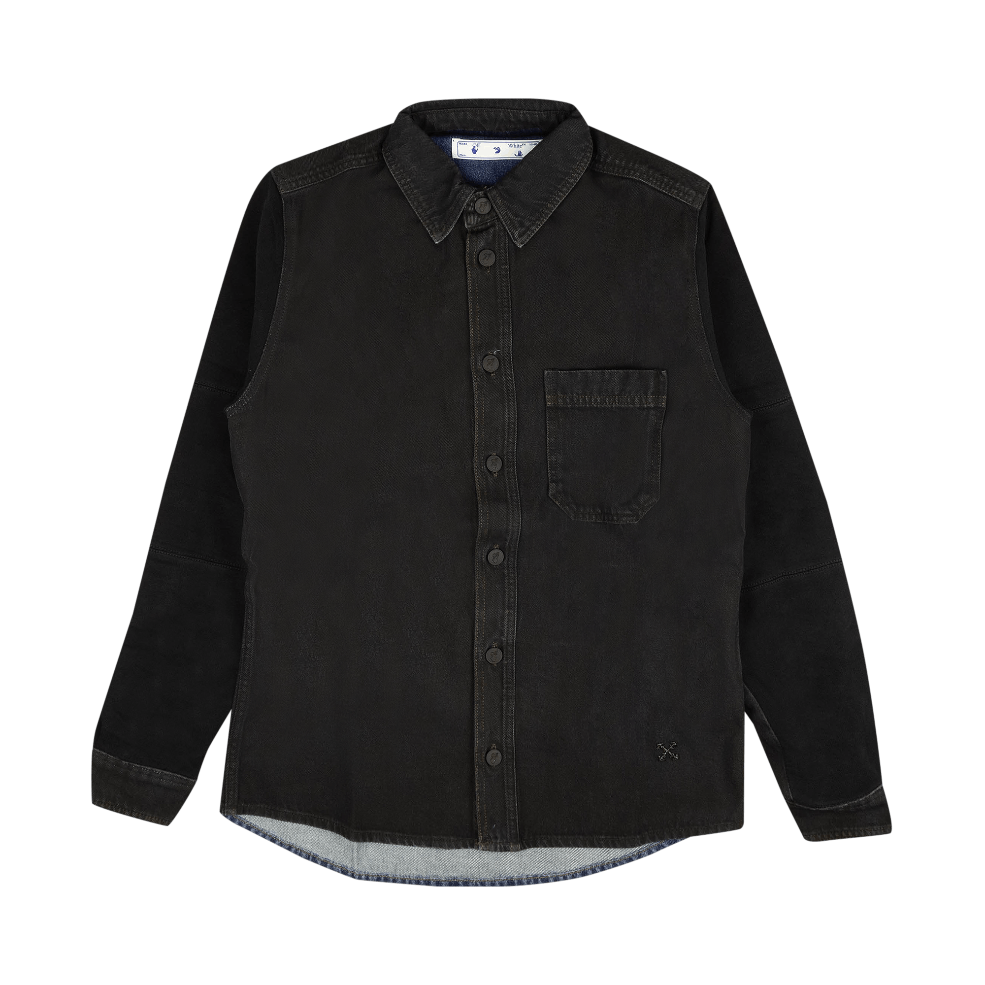Off-White Logo Denim Jacket 'Black/Blue'
