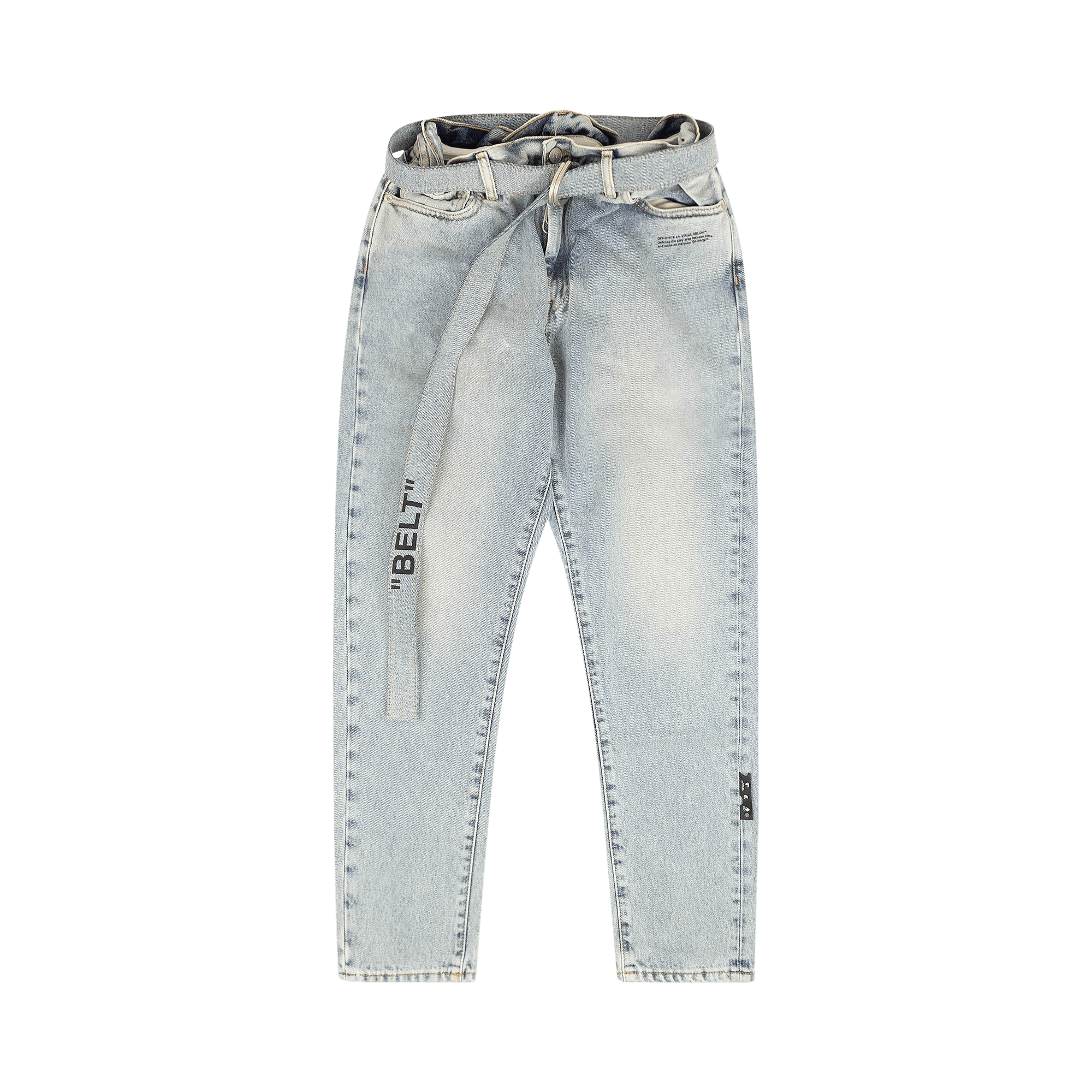 Off-White Slim Low Crotch Belt Jeans 'Black'