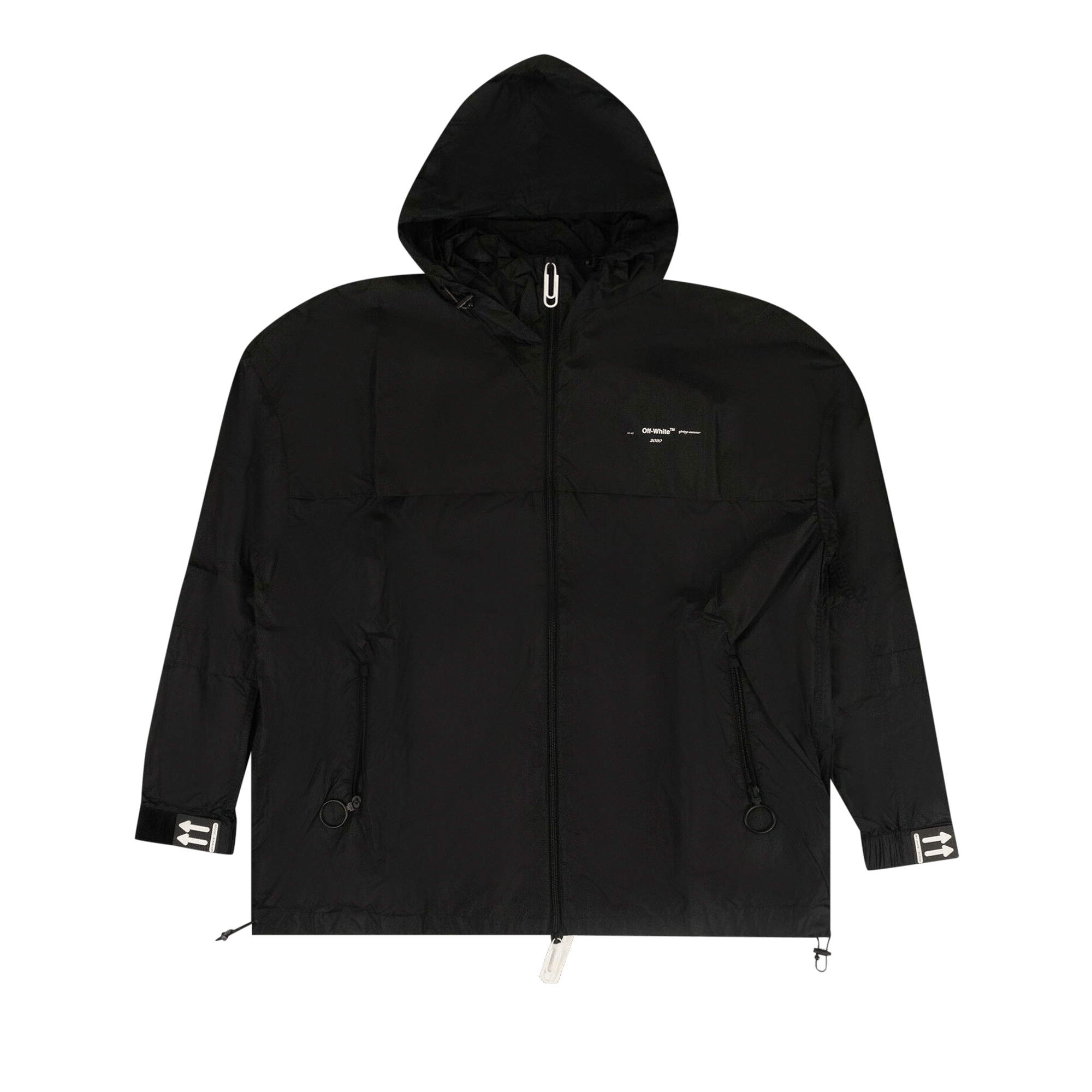 Off-White Logo Print Windbreaker Jacket 'Black'